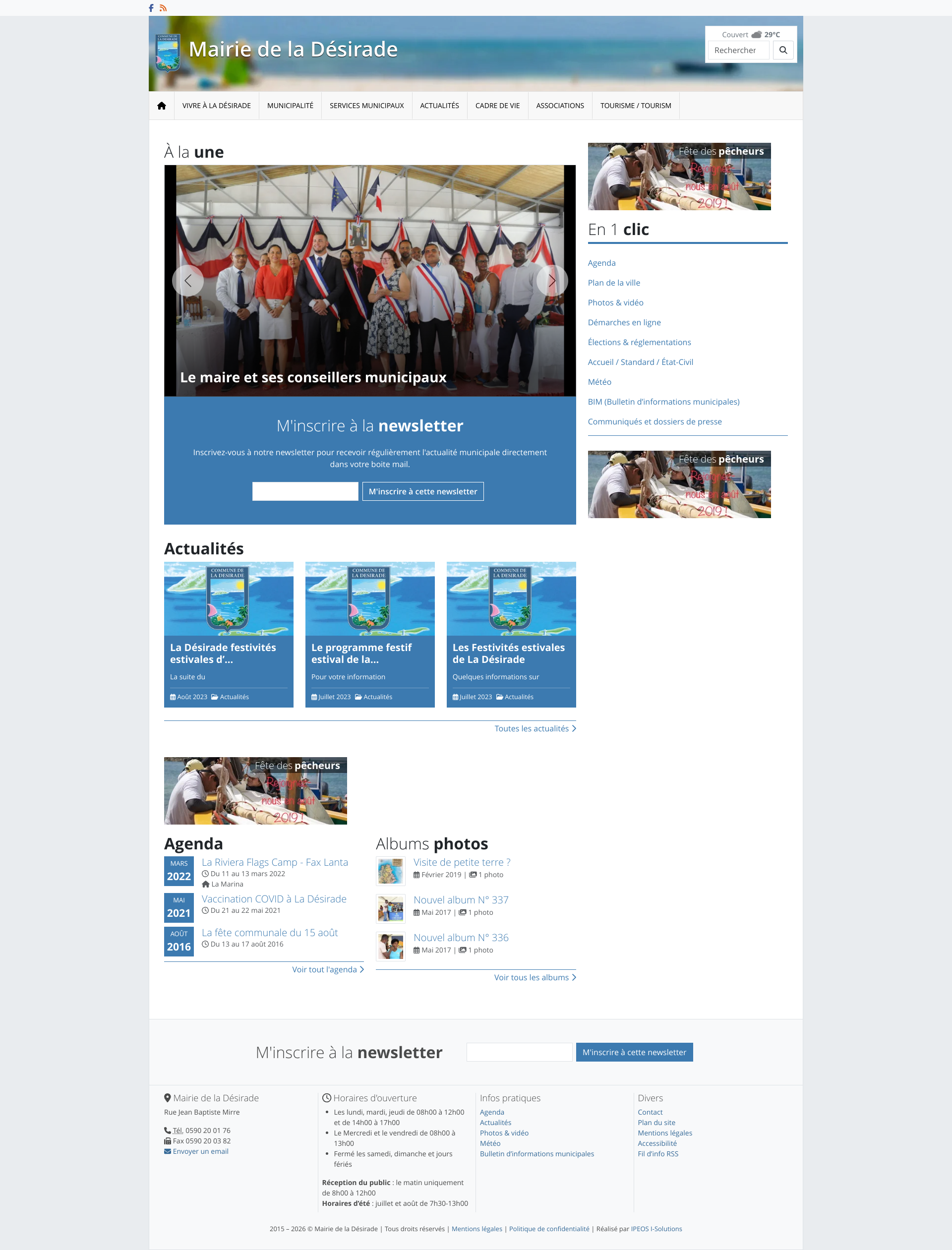 Aperçu du site