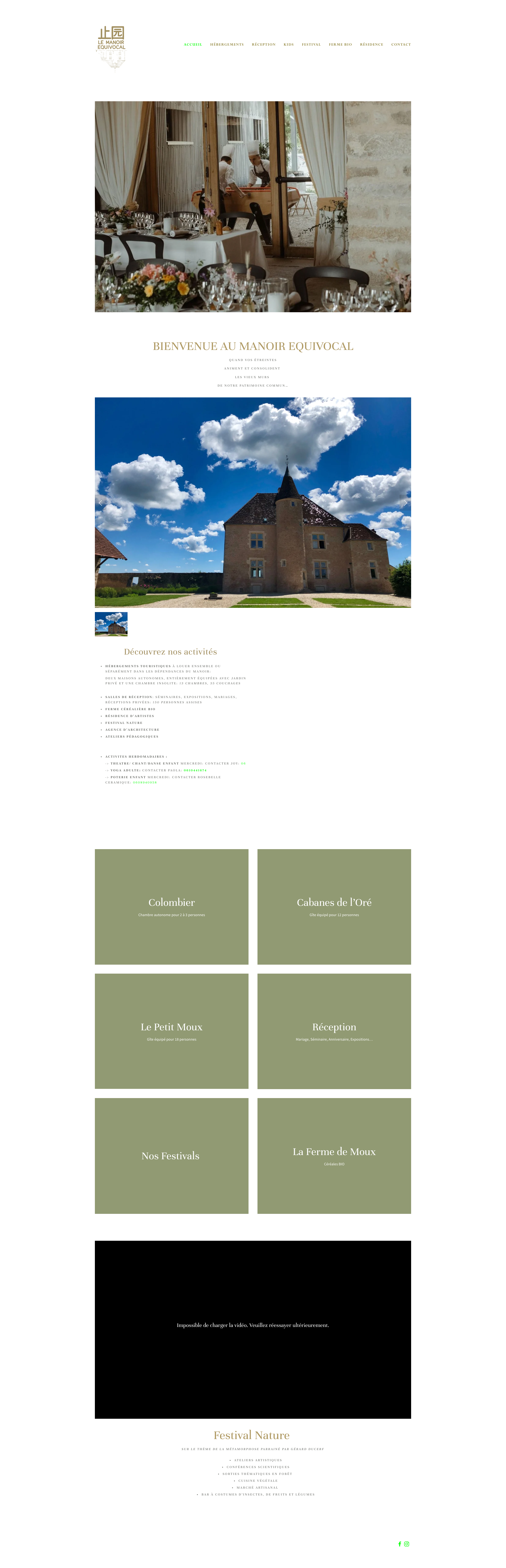 Aperçu du site