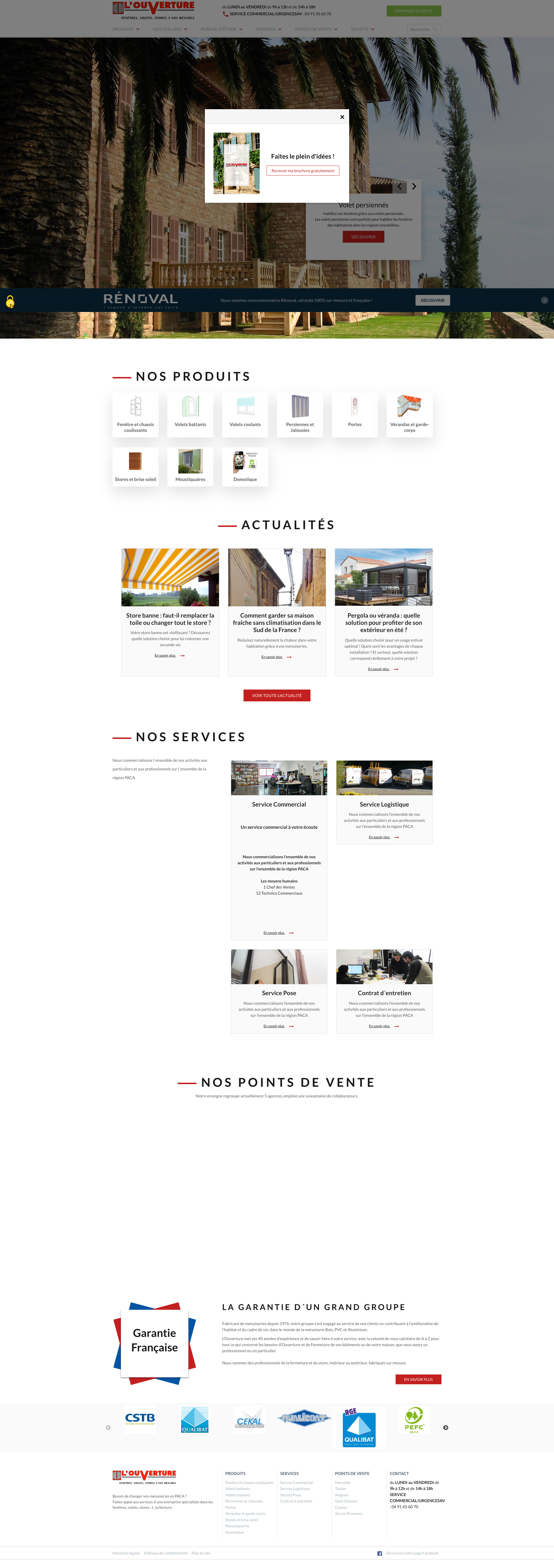 Aperçu du site