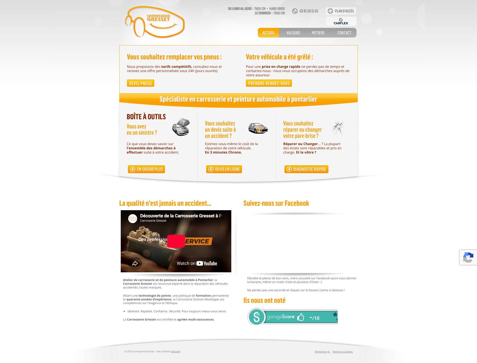 Aperçu du site