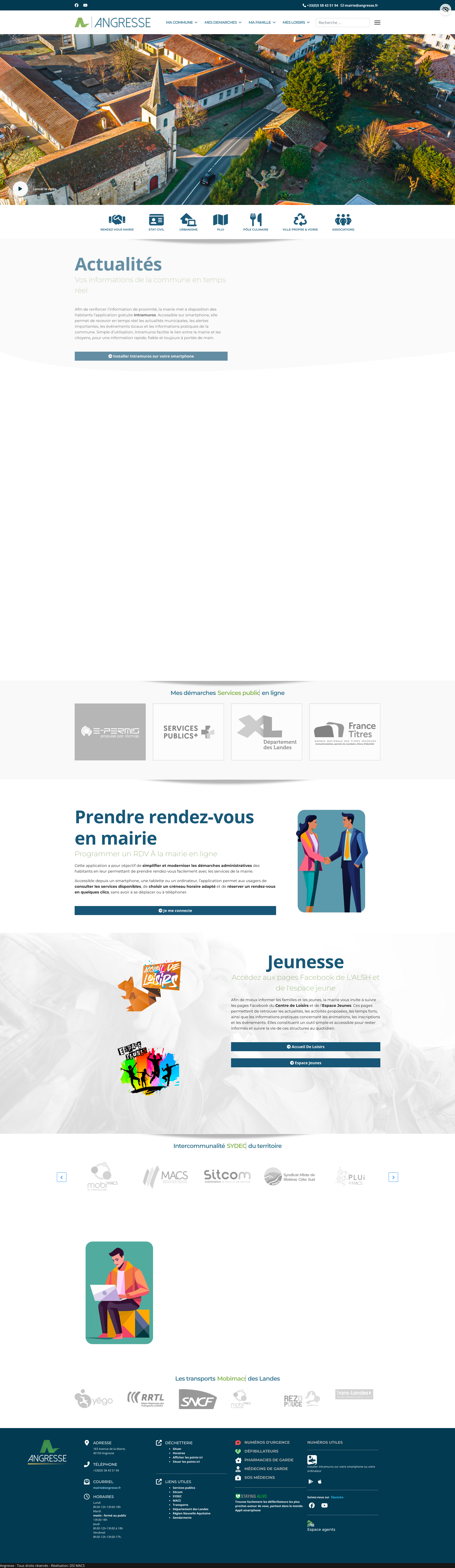 Aperçu du site