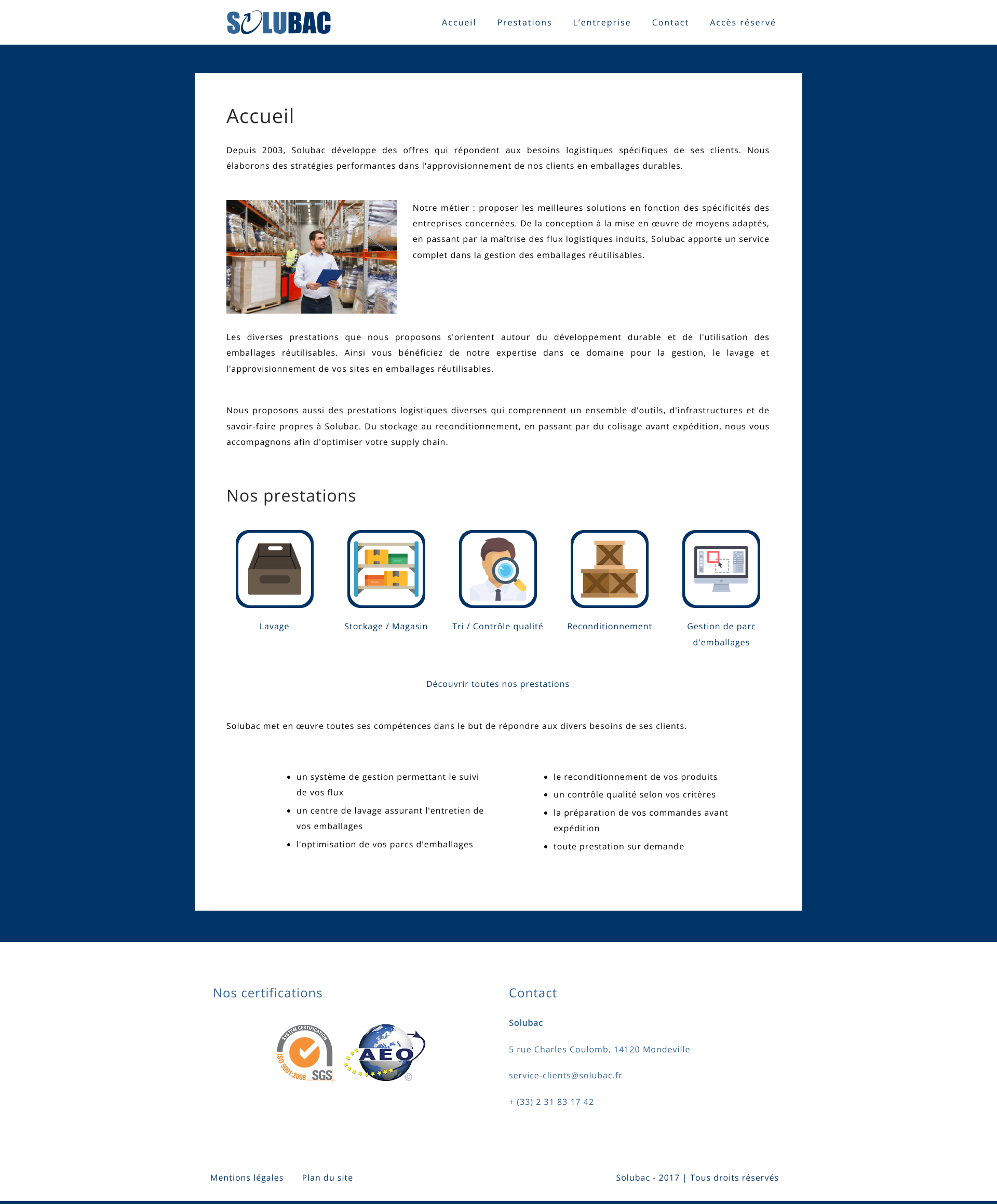 Aperçu du site