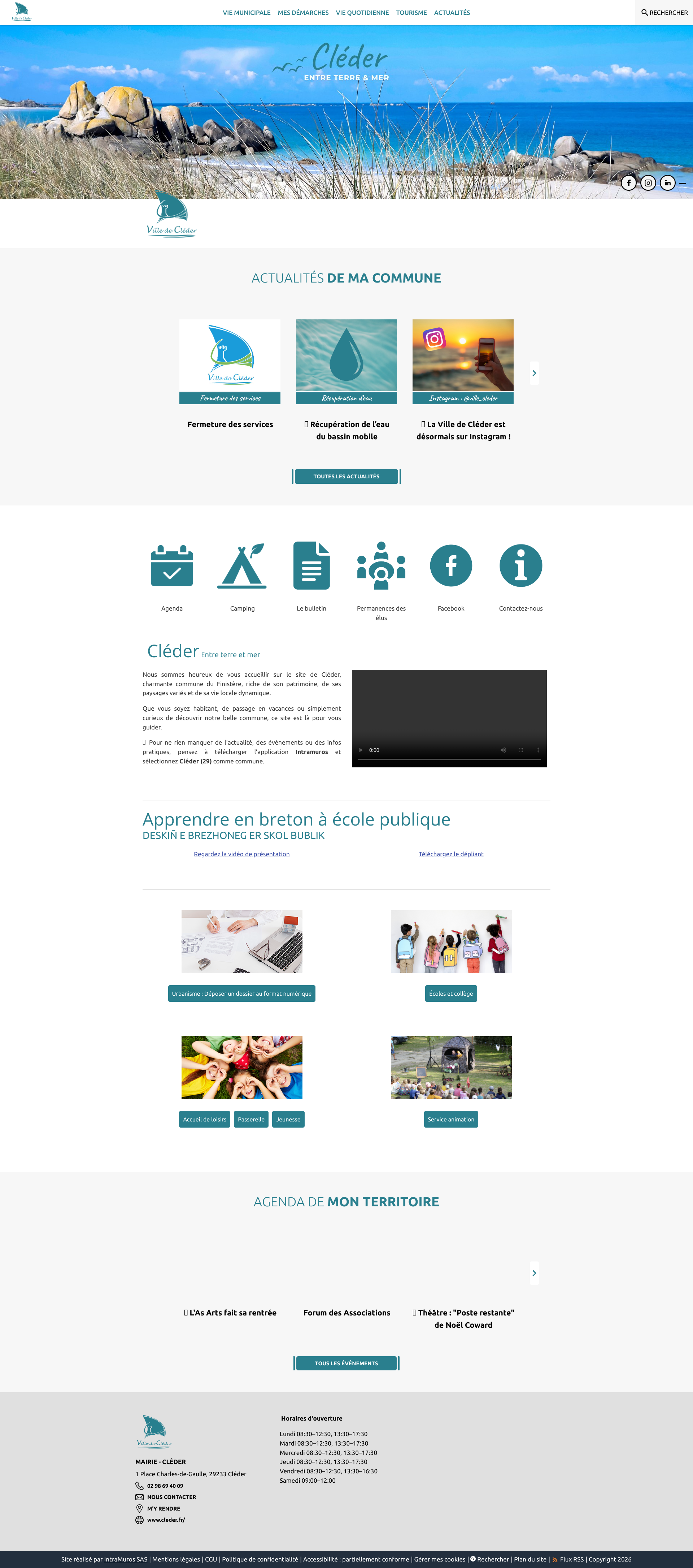 Aperçu du site