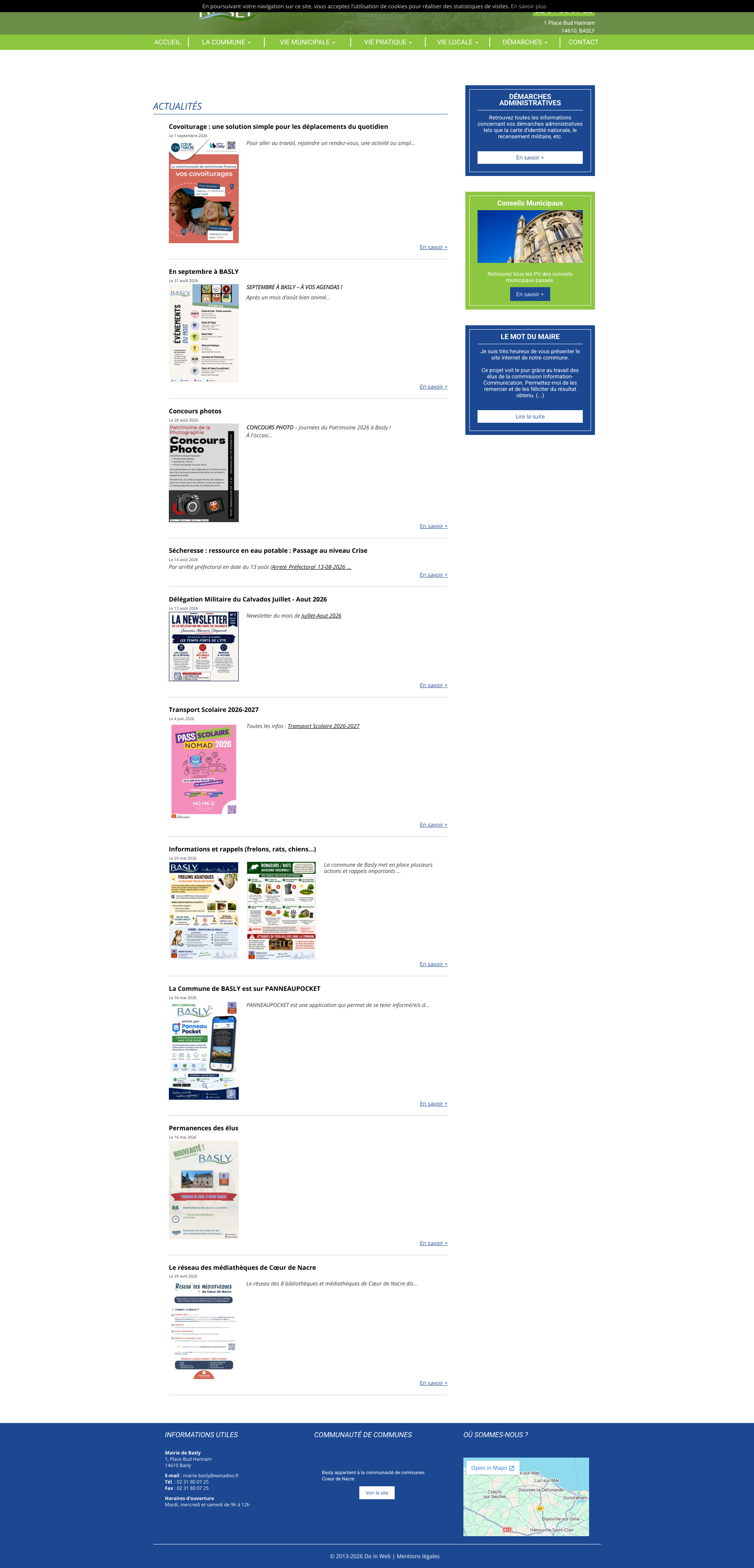 Aperçu du site