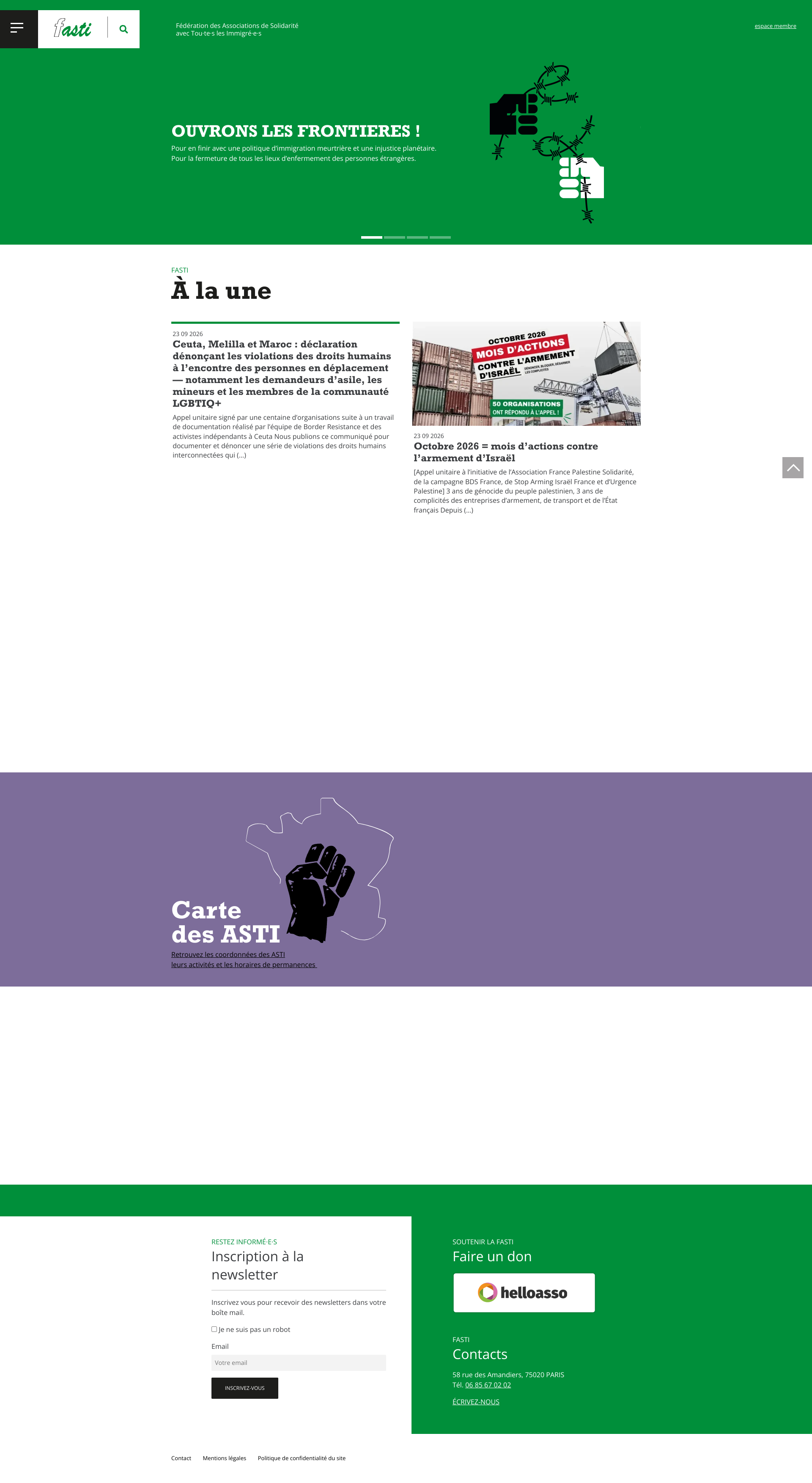 Aperçu du site
