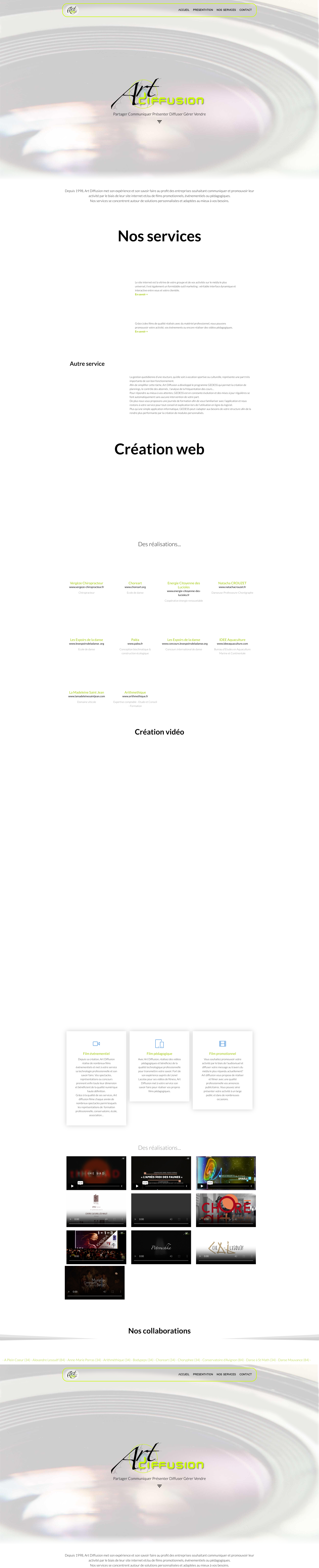 Aperçu du site
