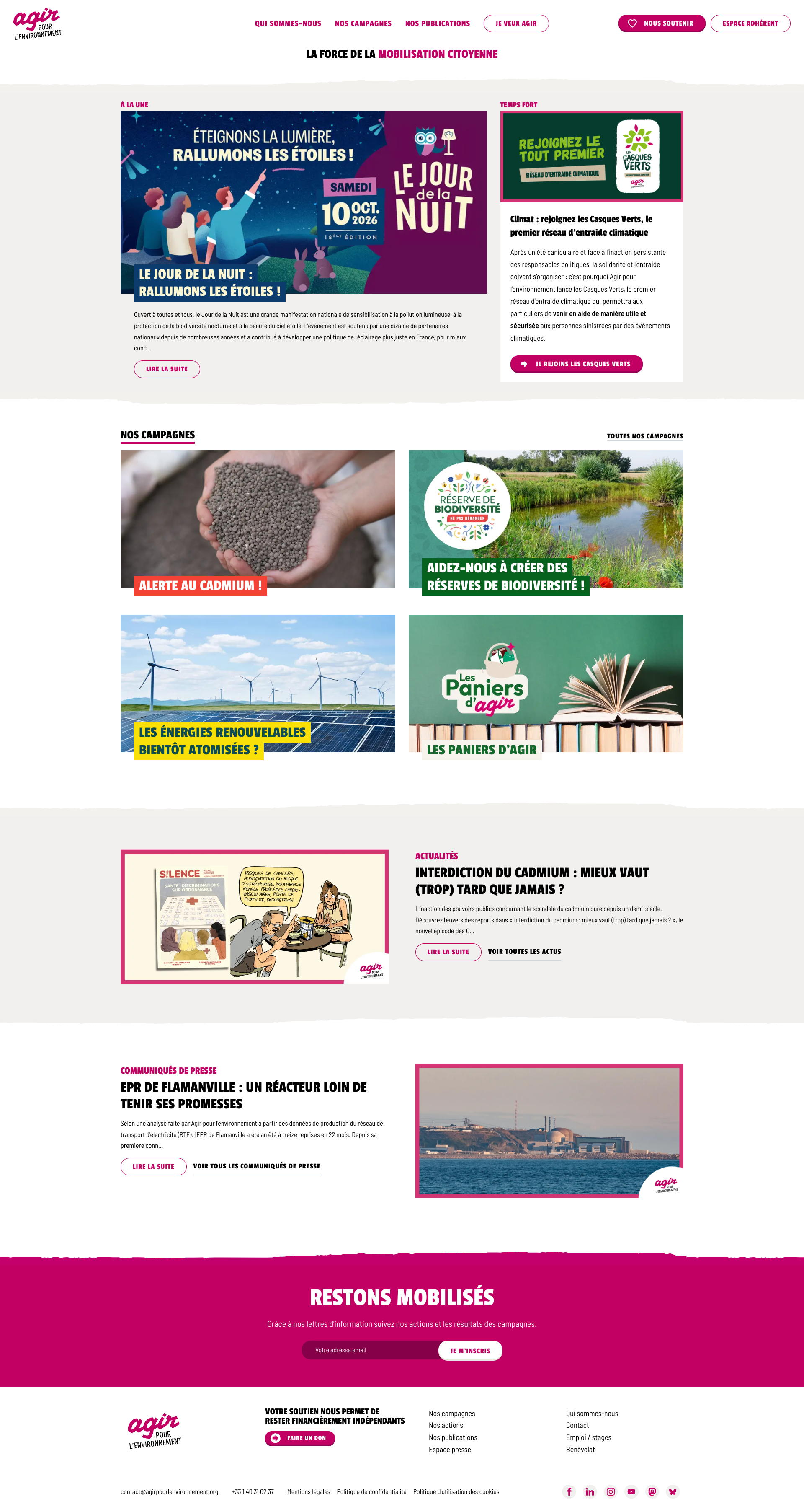 Aperçu du site