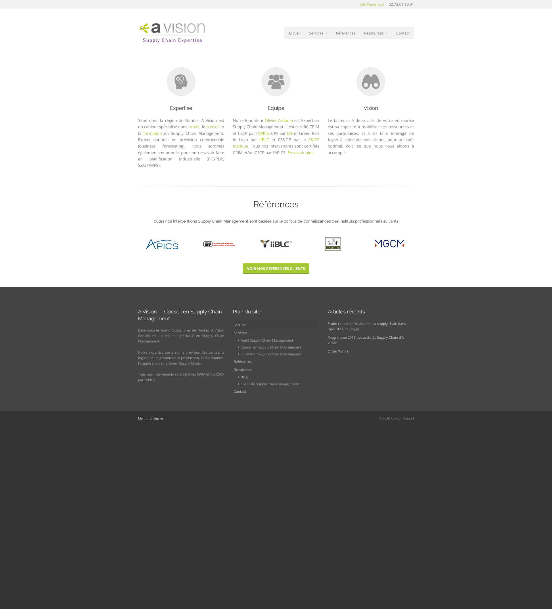 Aperçu du site