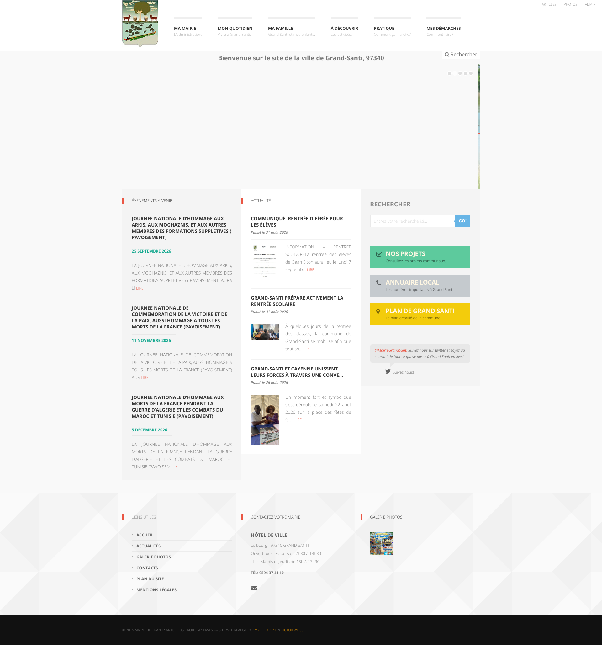 Aperçu du site