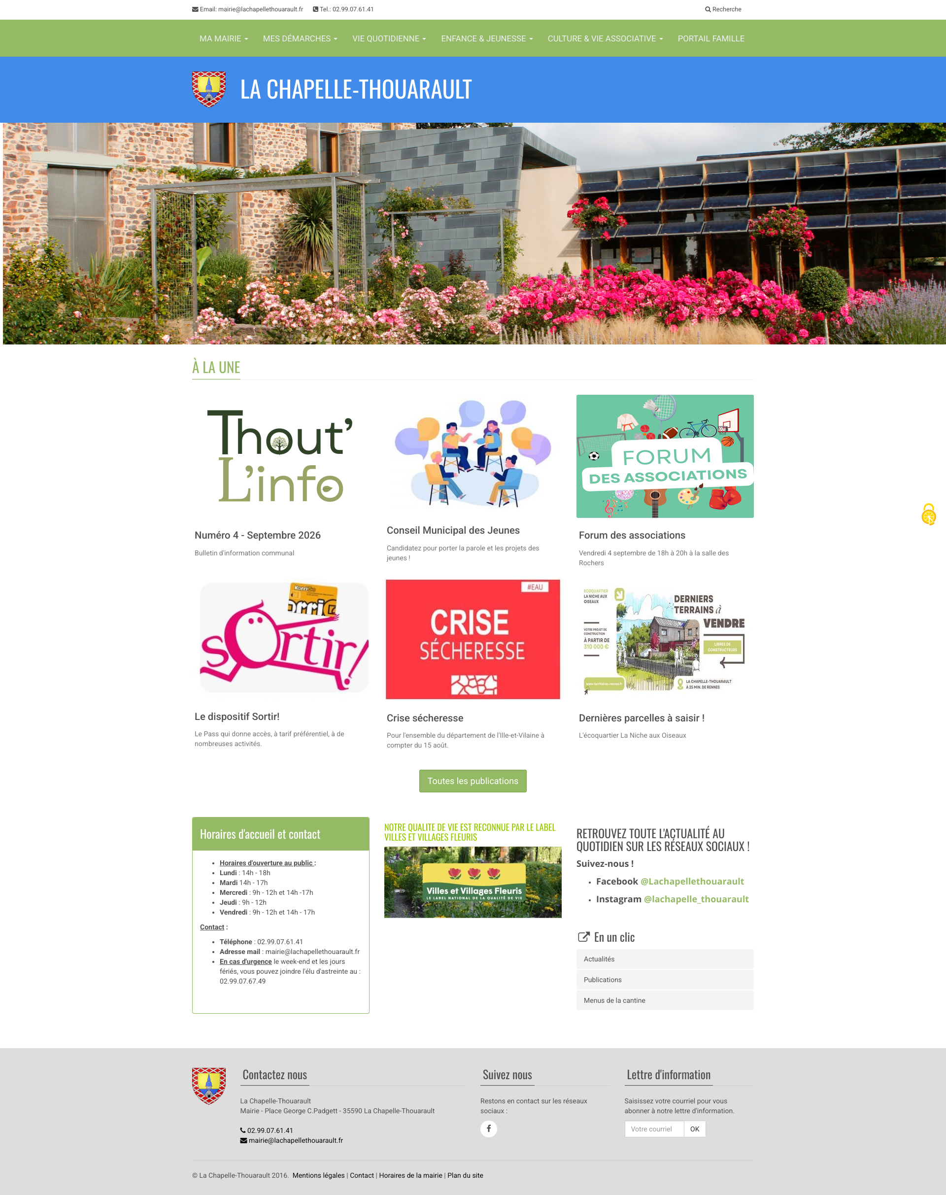 Aperçu du site