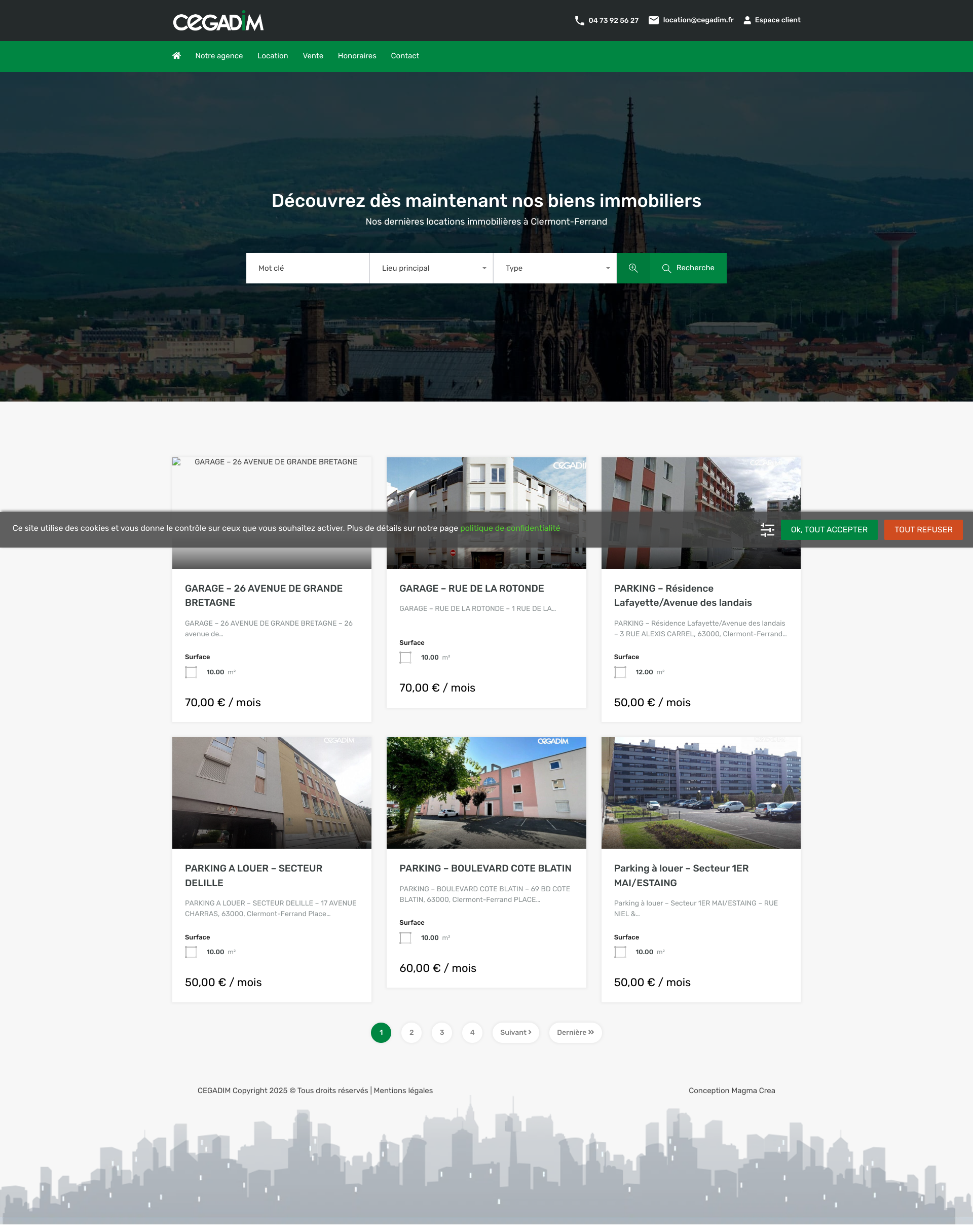 Aperçu du site
