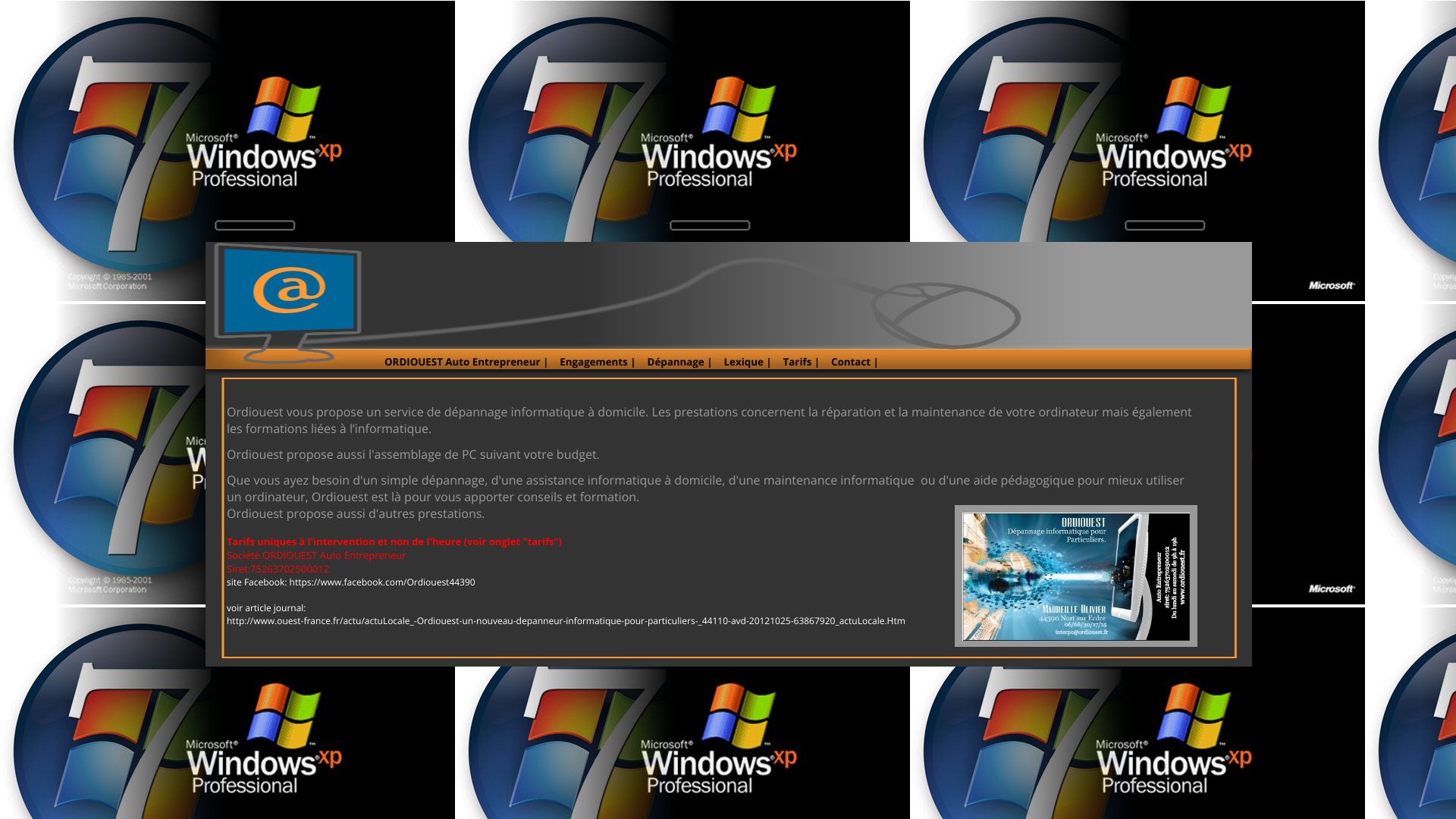 Aperçu du site