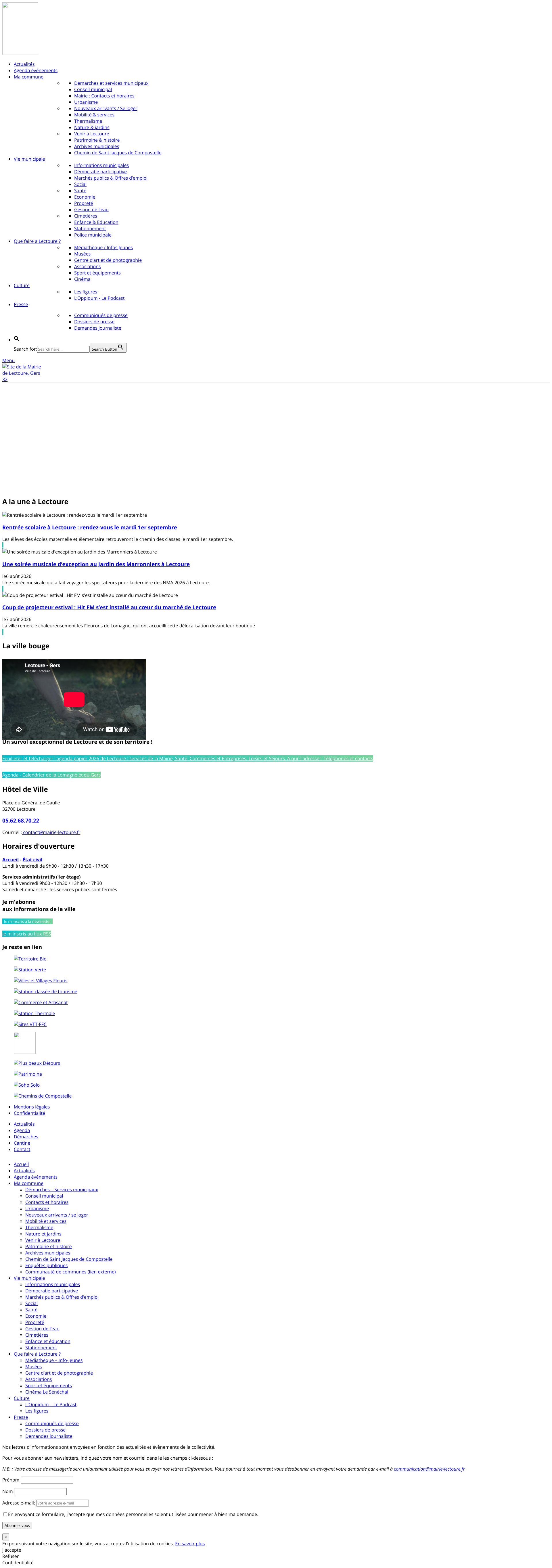 Aperçu du site
