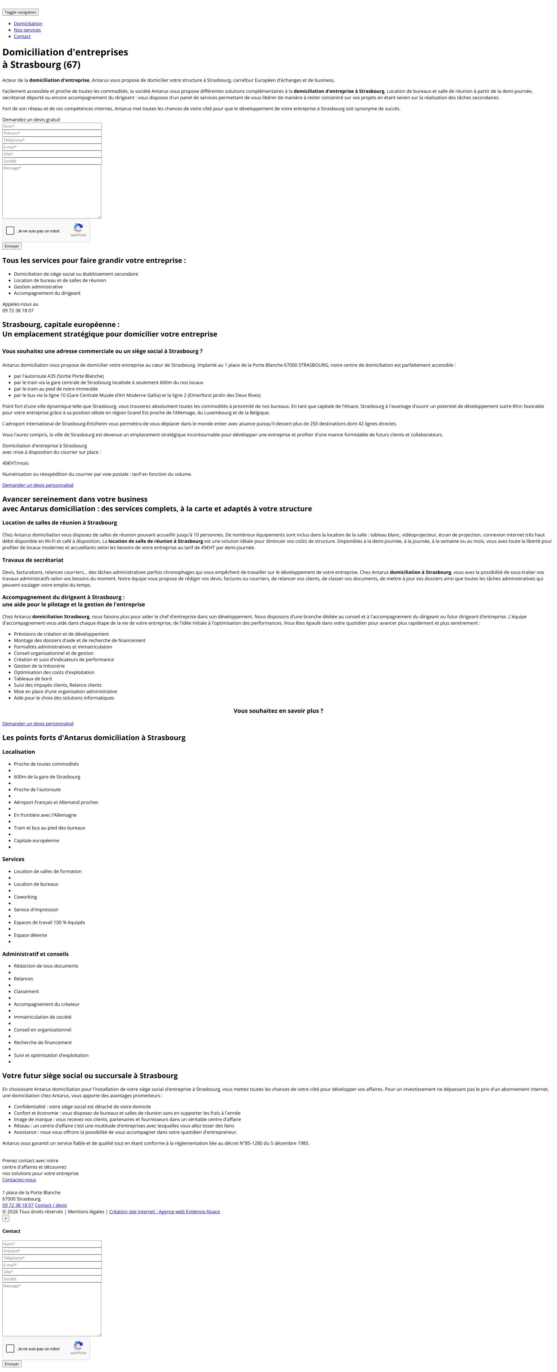 Aperçu du site