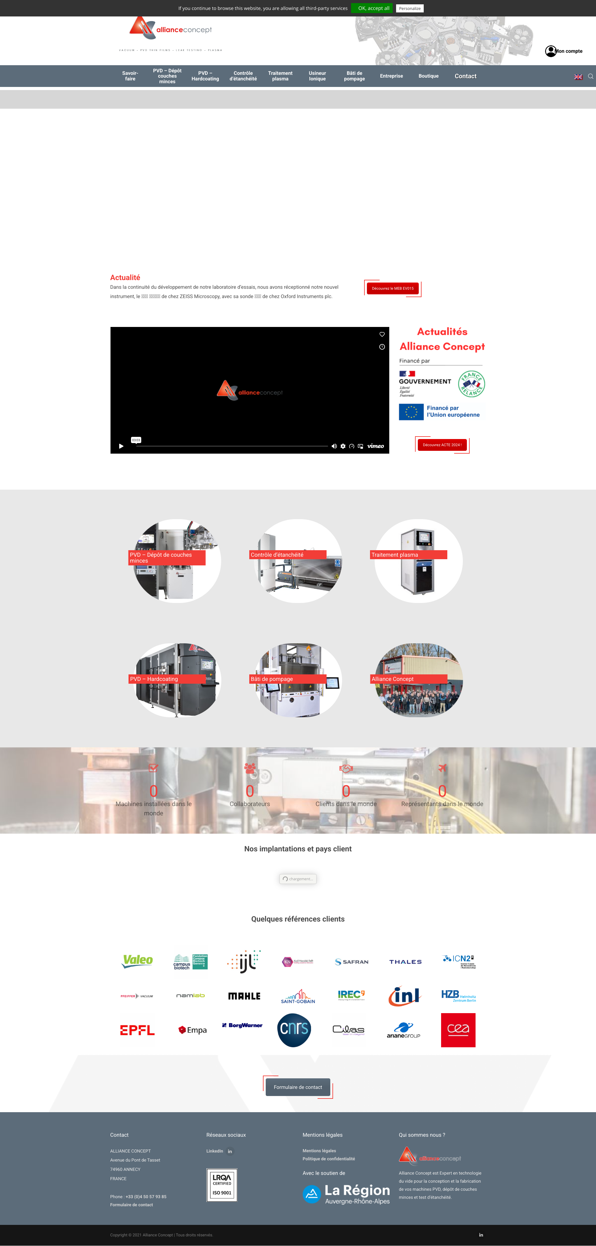 Aperçu du site