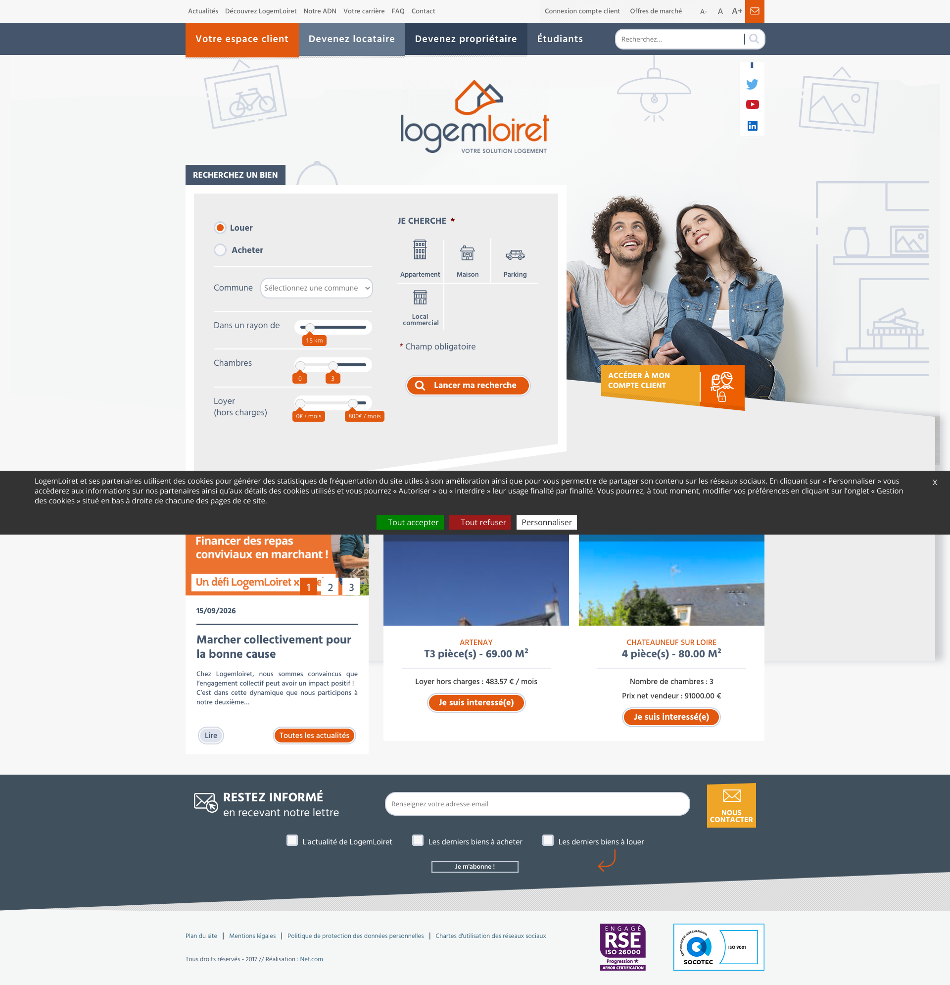 Aperçu du site