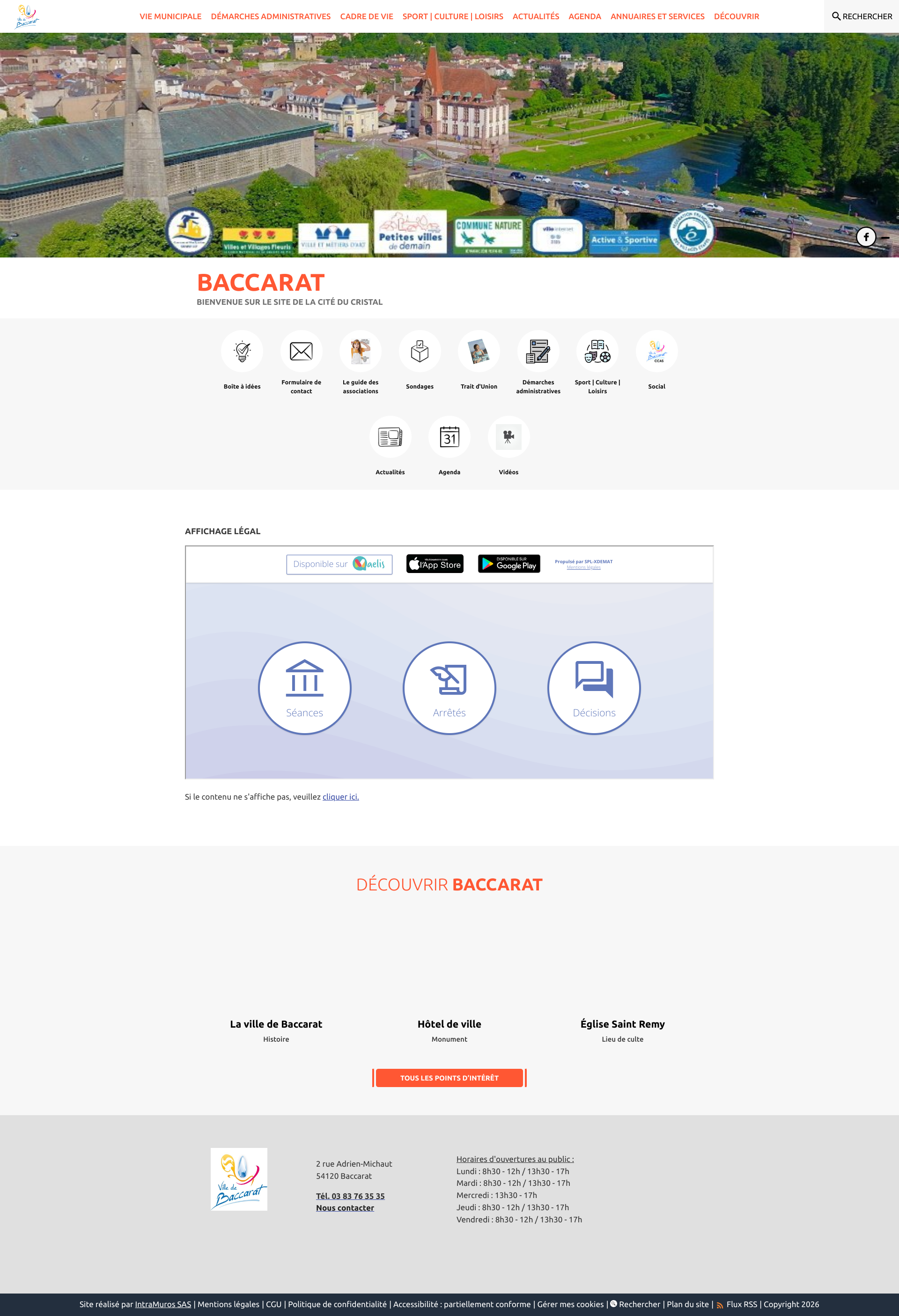 Aperçu du site