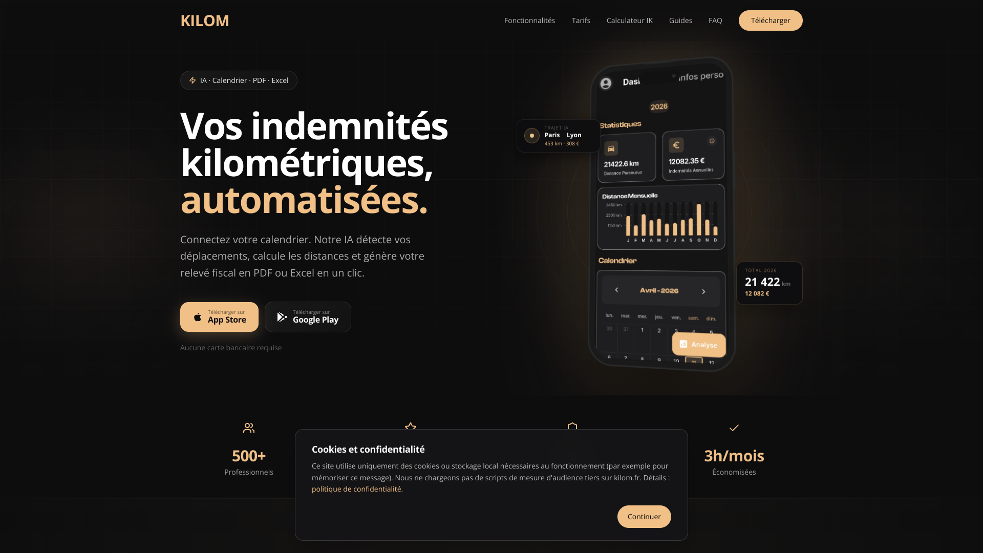 Aperçu du site