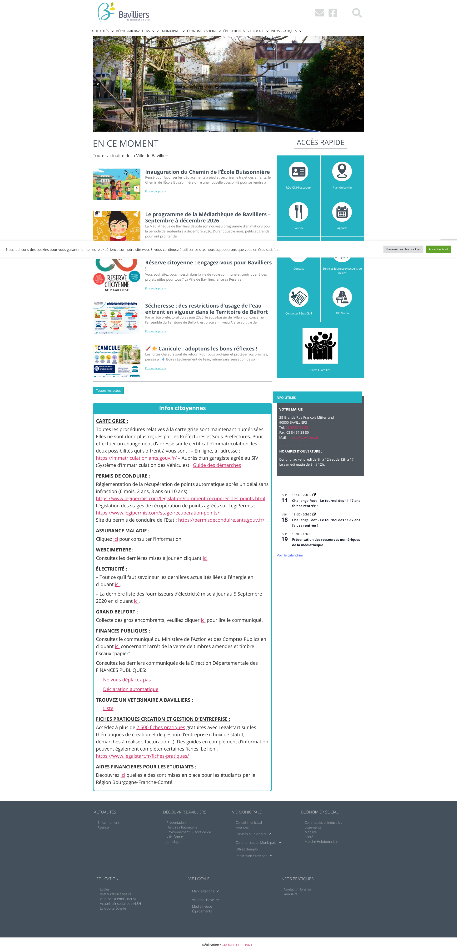 Aperçu du site