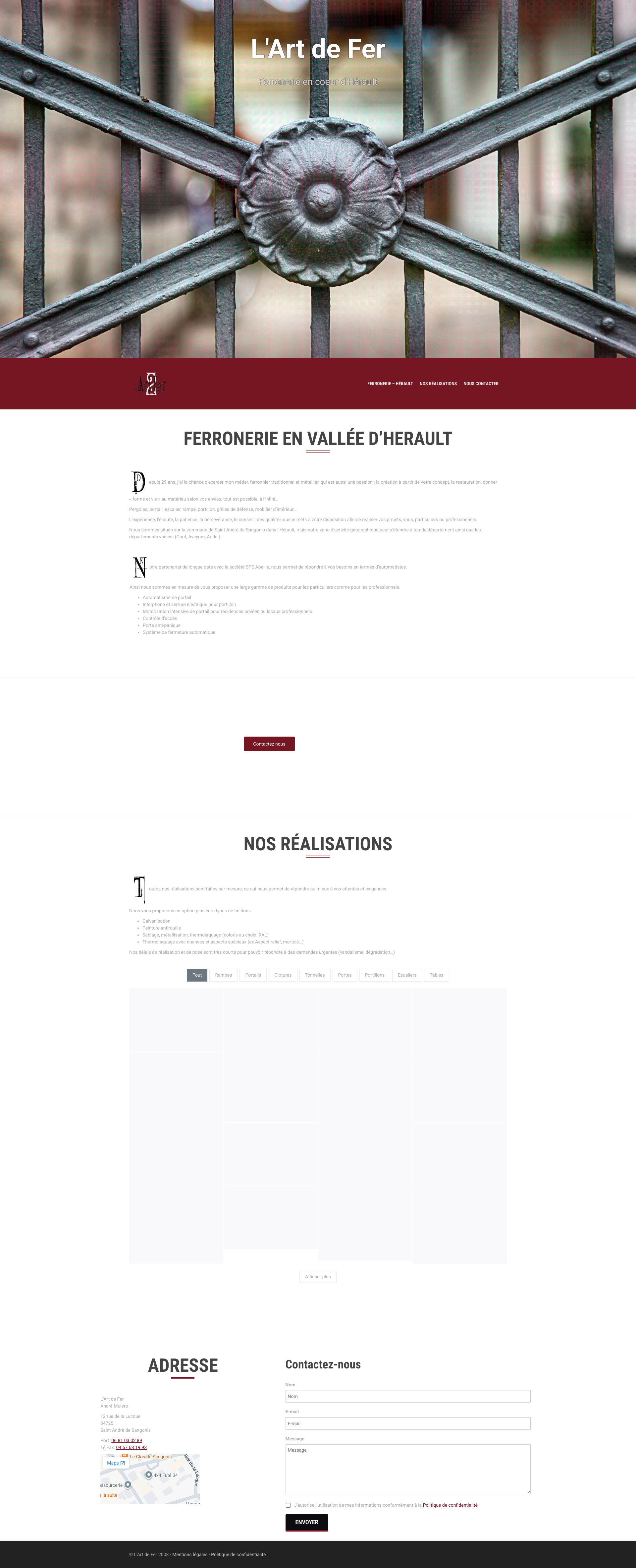 Aperçu du site