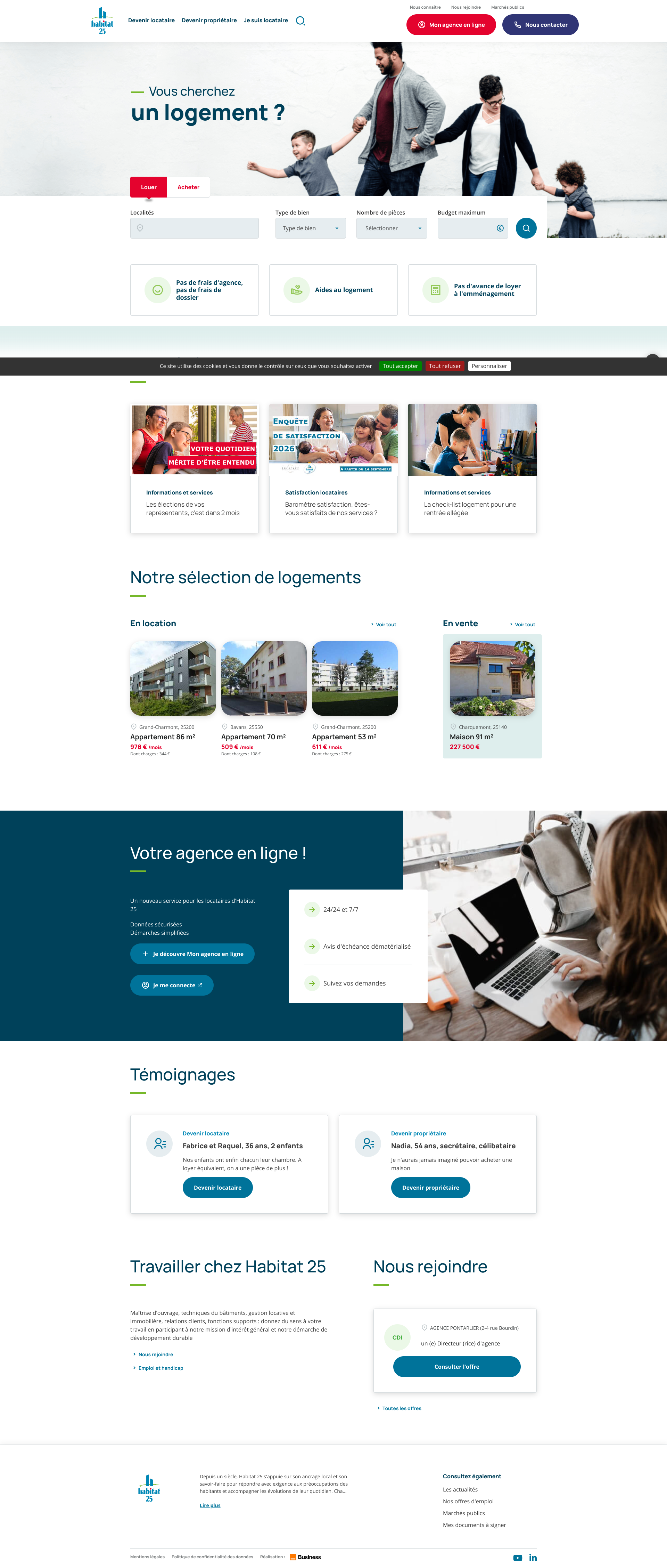 Aperçu du site