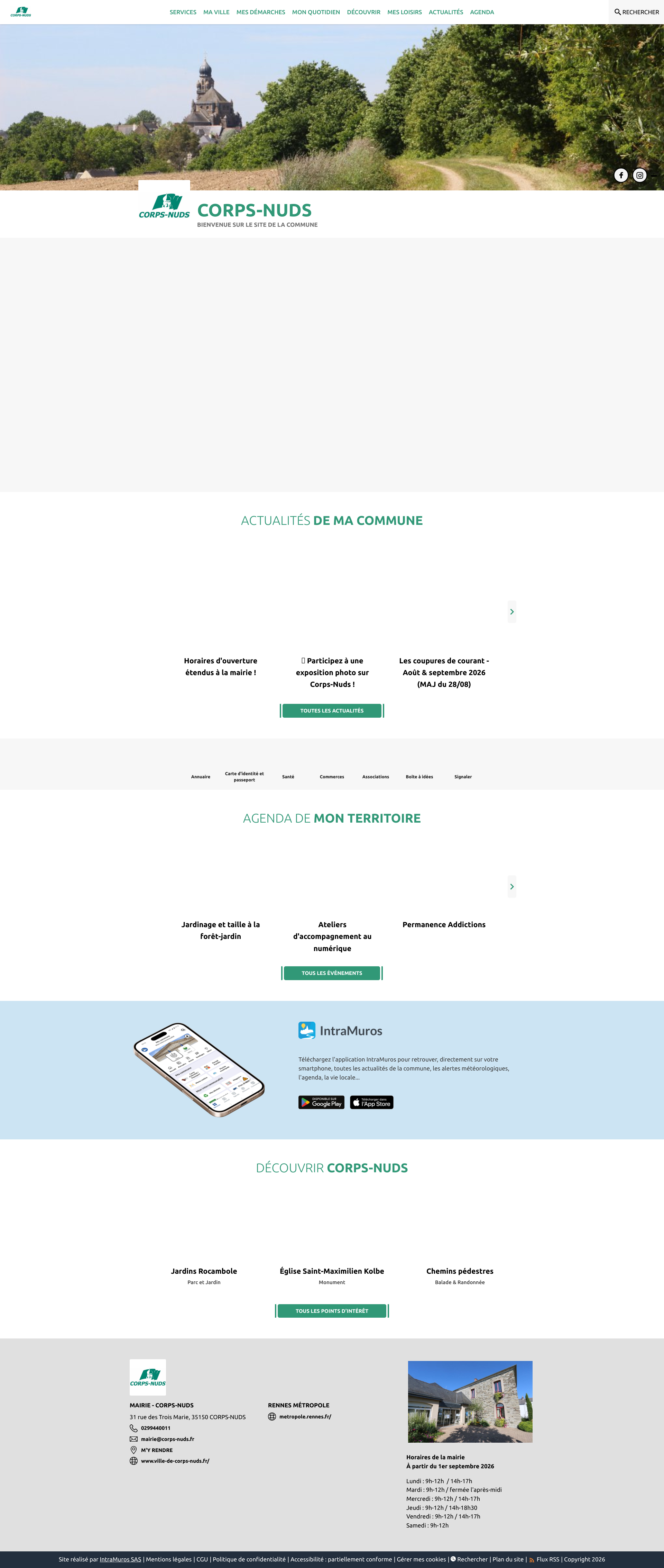 Aperçu du site