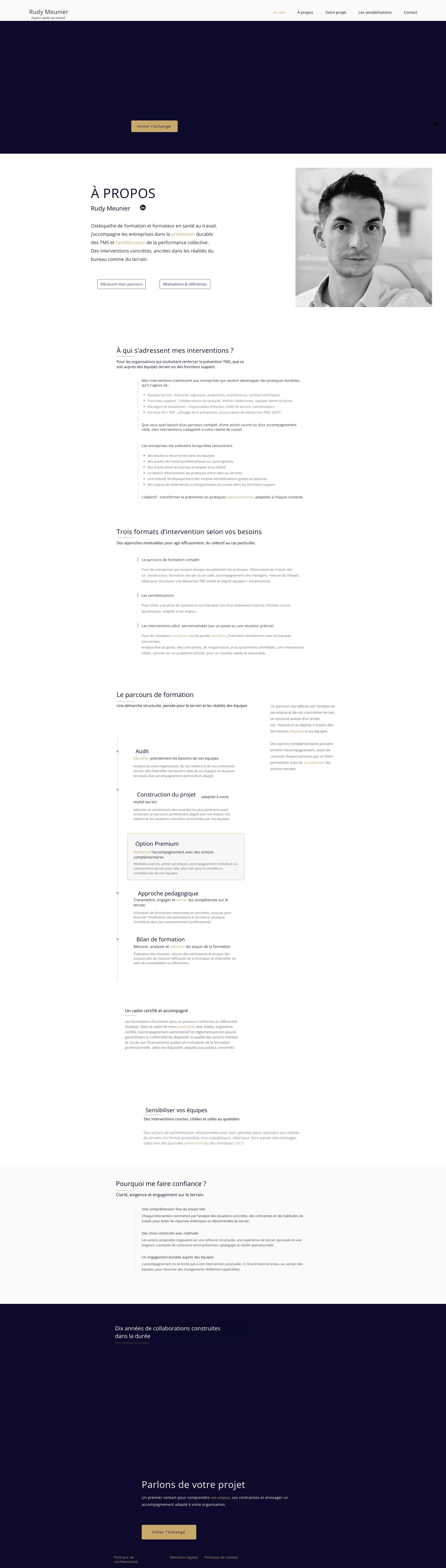 Aperçu du site