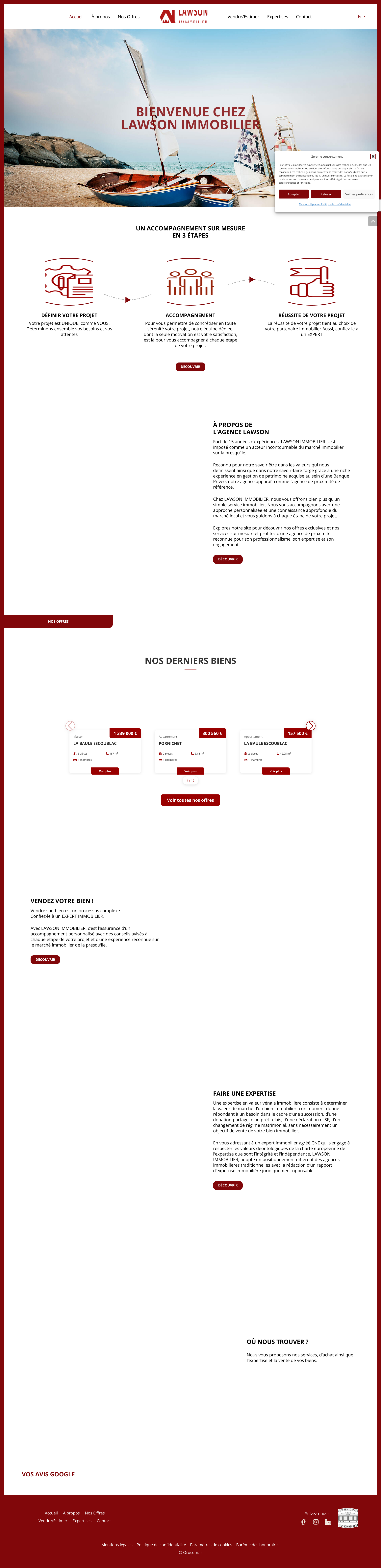 Aperçu du site