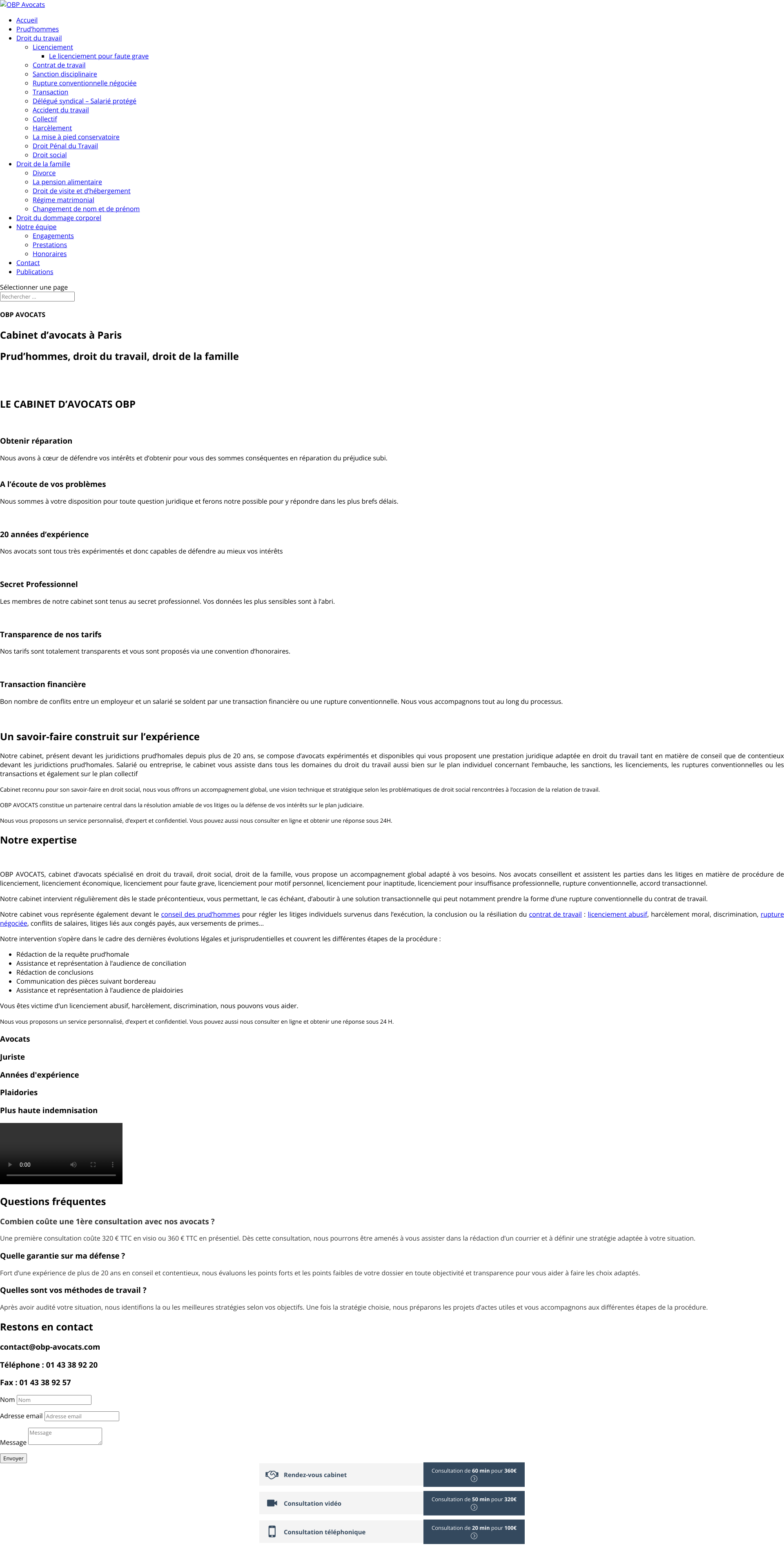 Aperçu du site