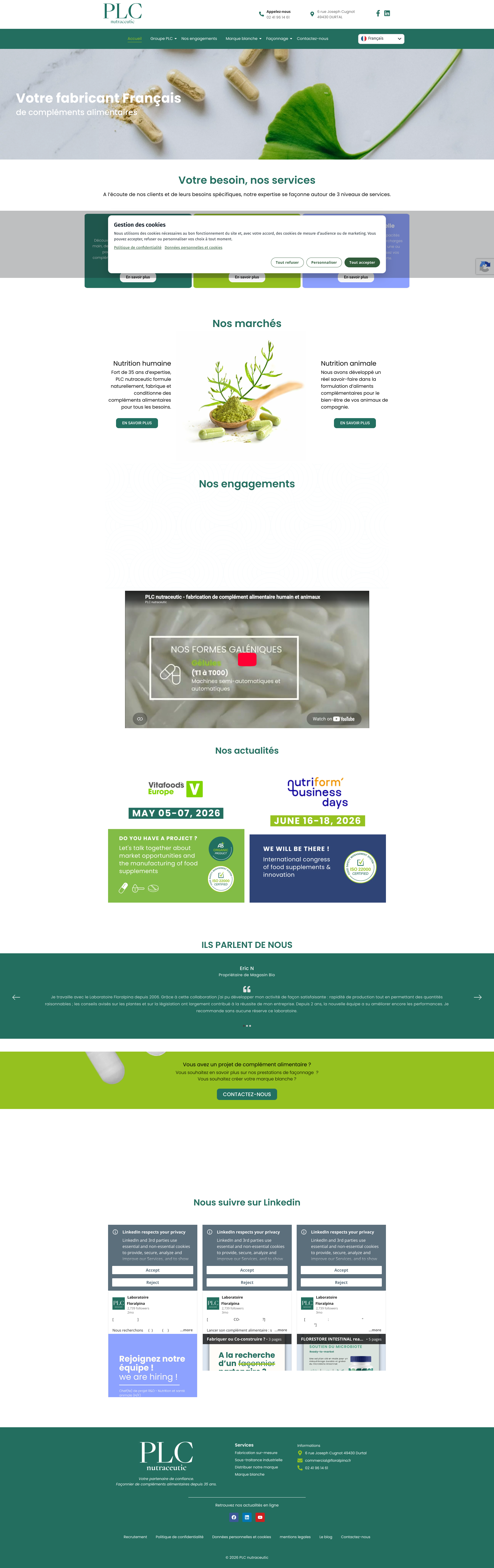 Aperçu du site