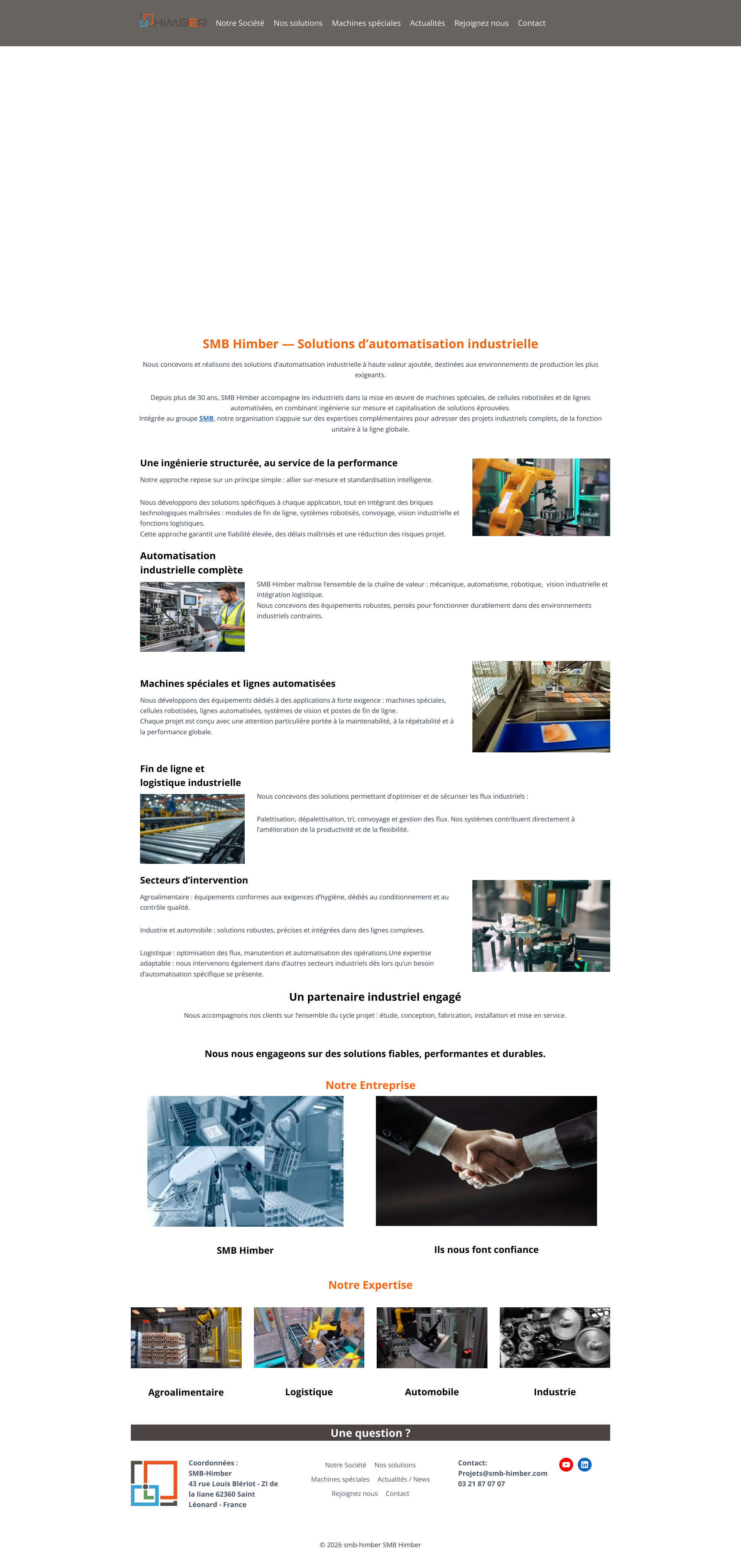 Aperçu du site