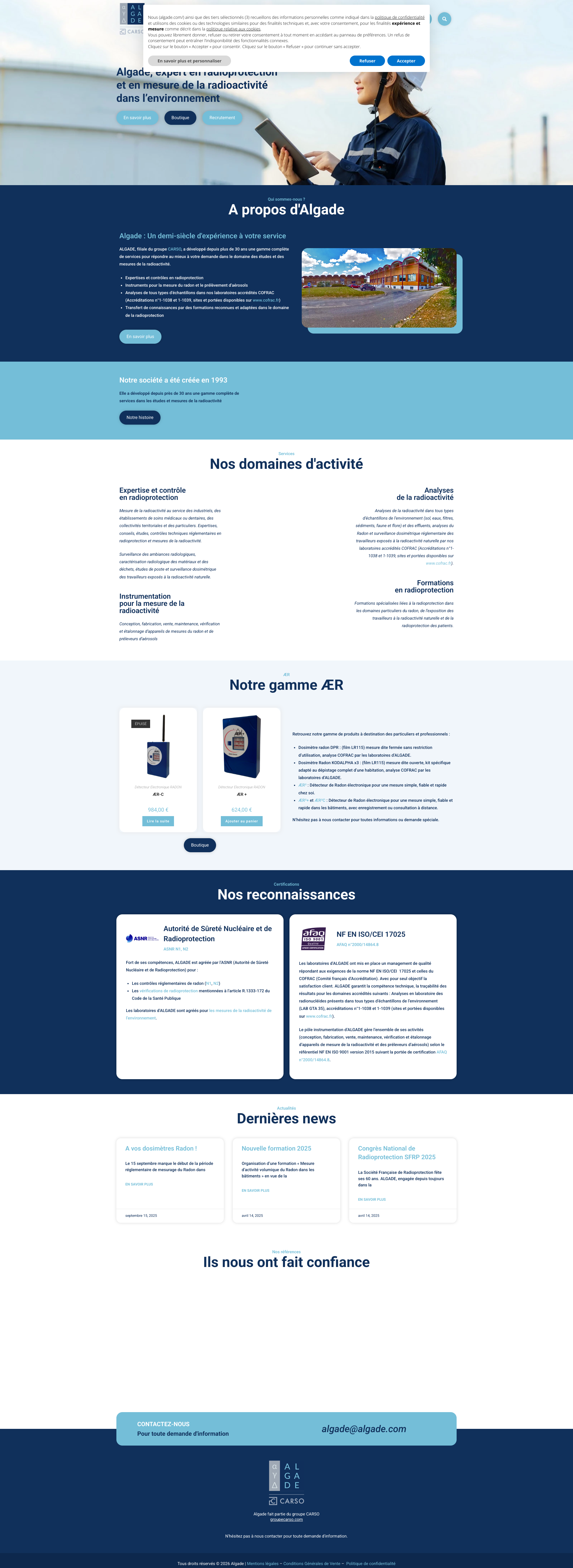 Aperçu du site