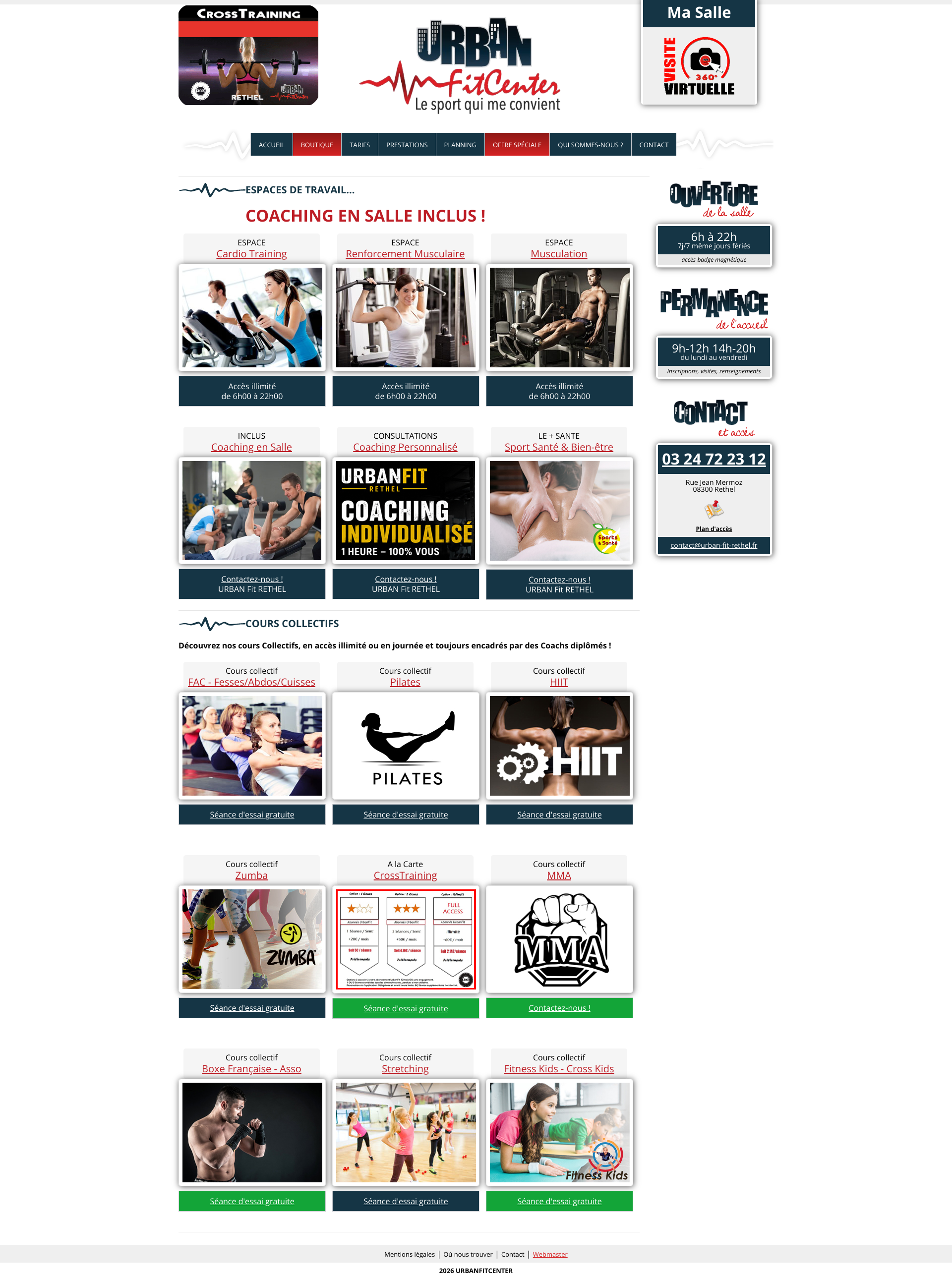Aperçu du site