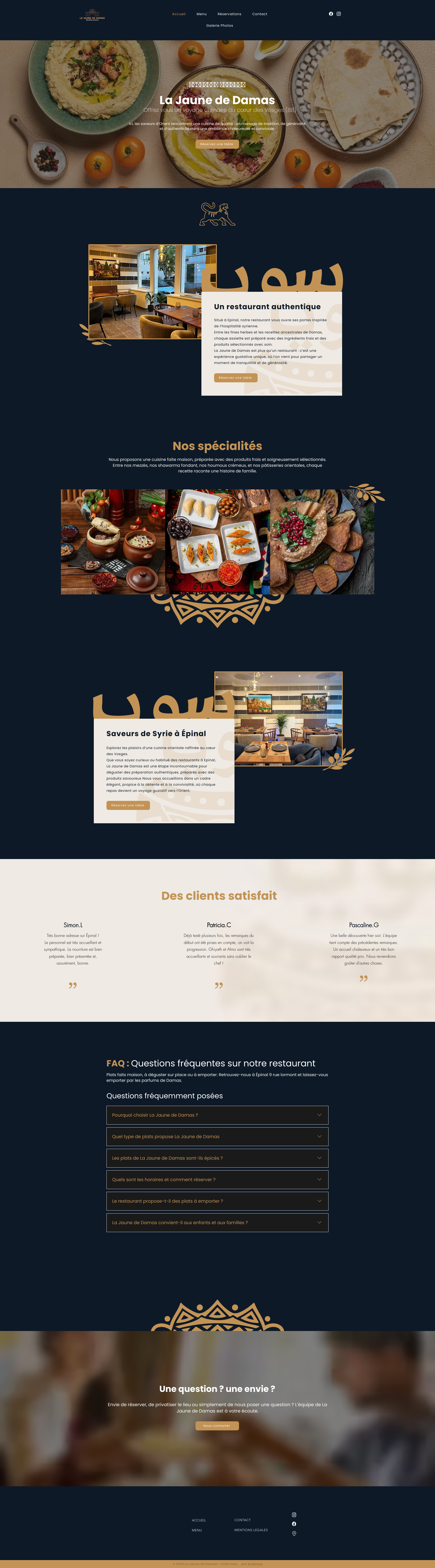 Aperçu du site