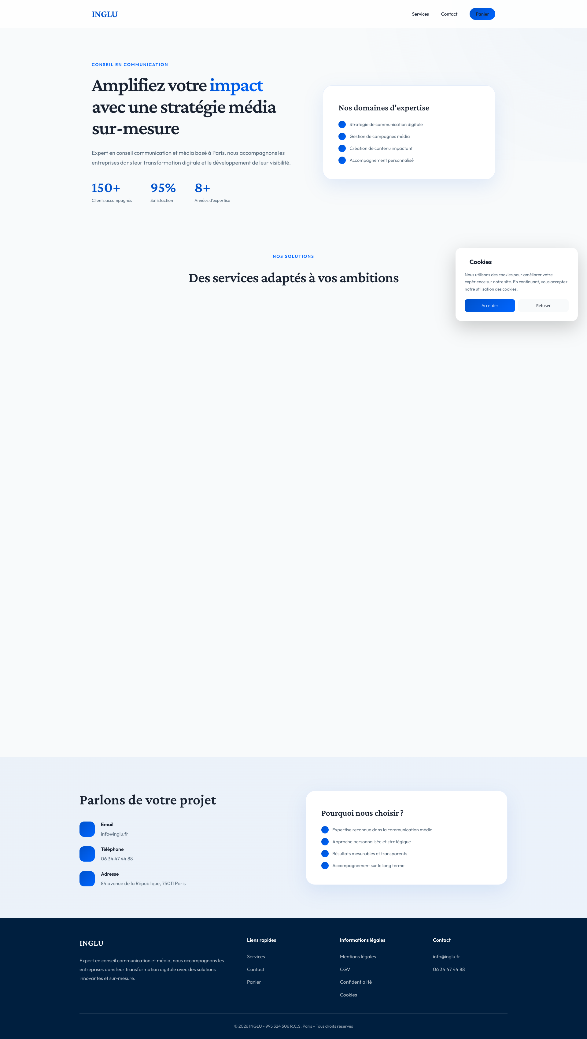 Aperçu du site