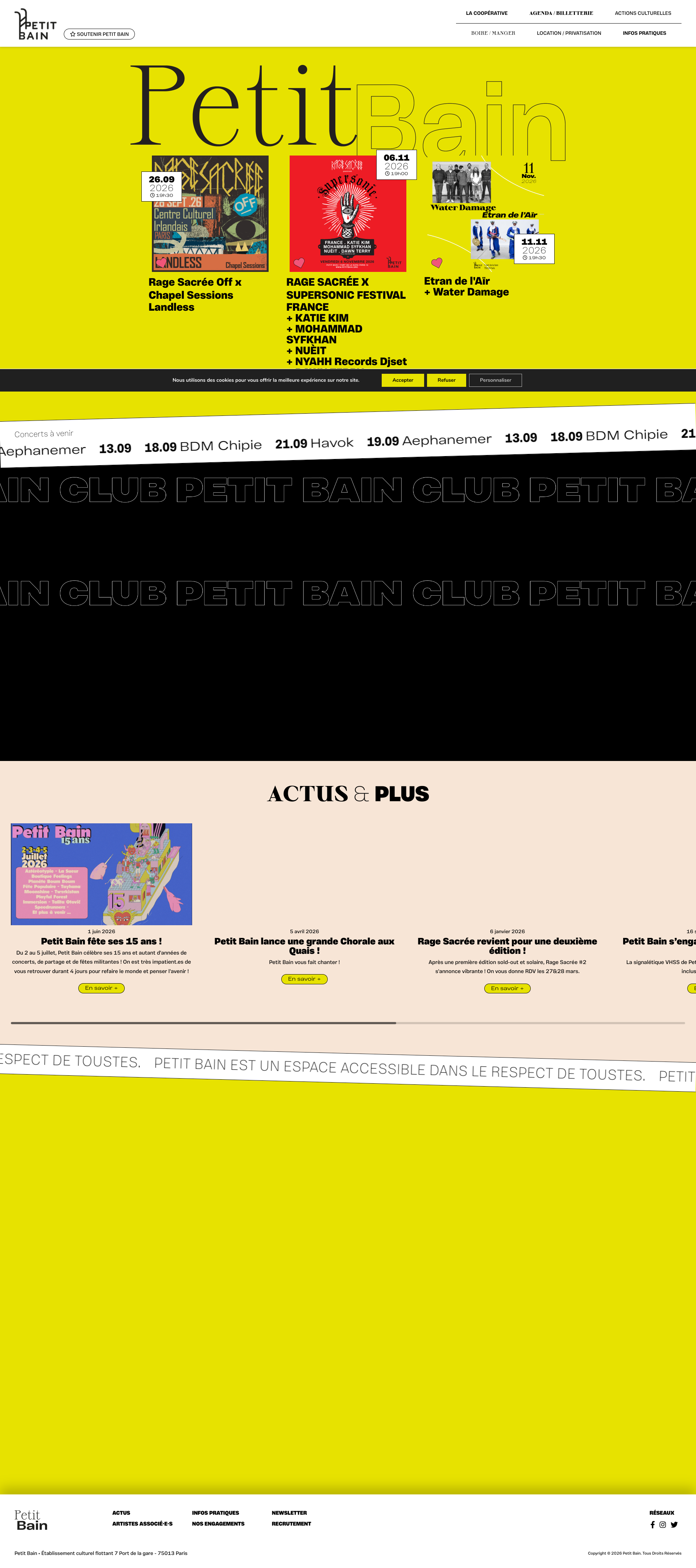 Aperçu du site