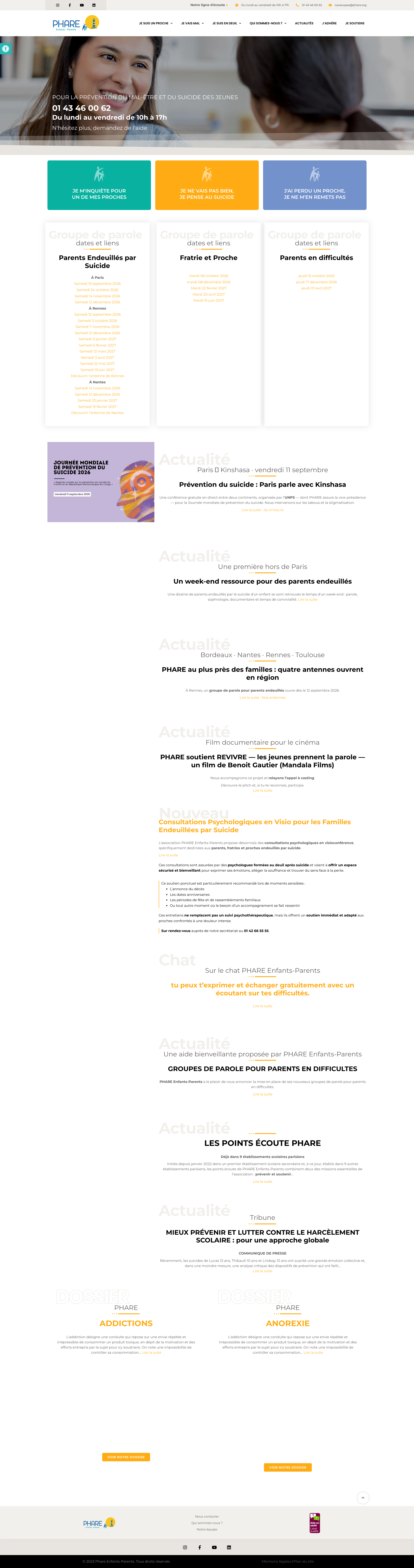 Aperçu du site
