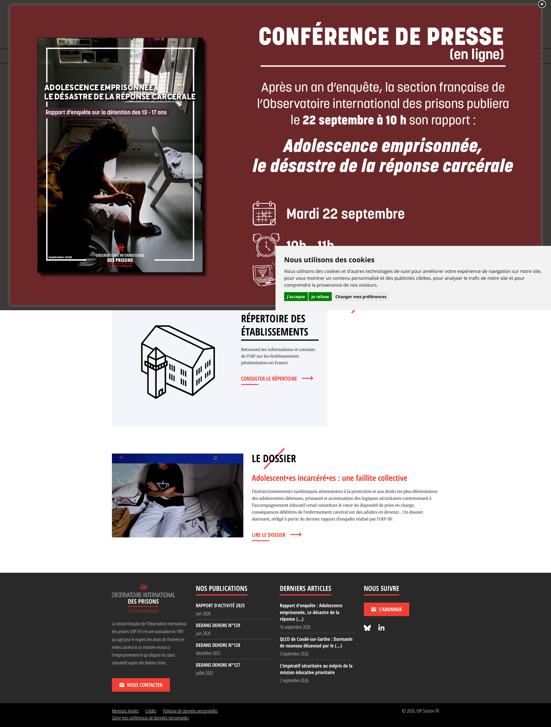 Aperçu du site
