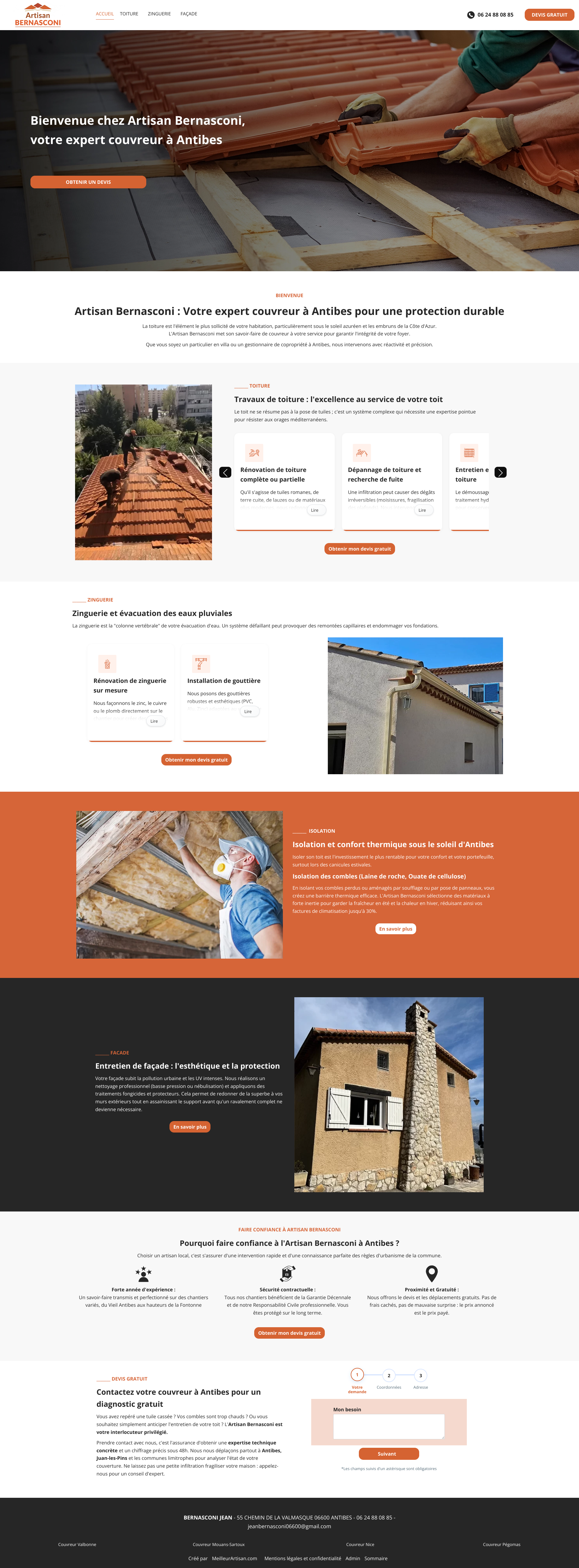 Aperçu du site