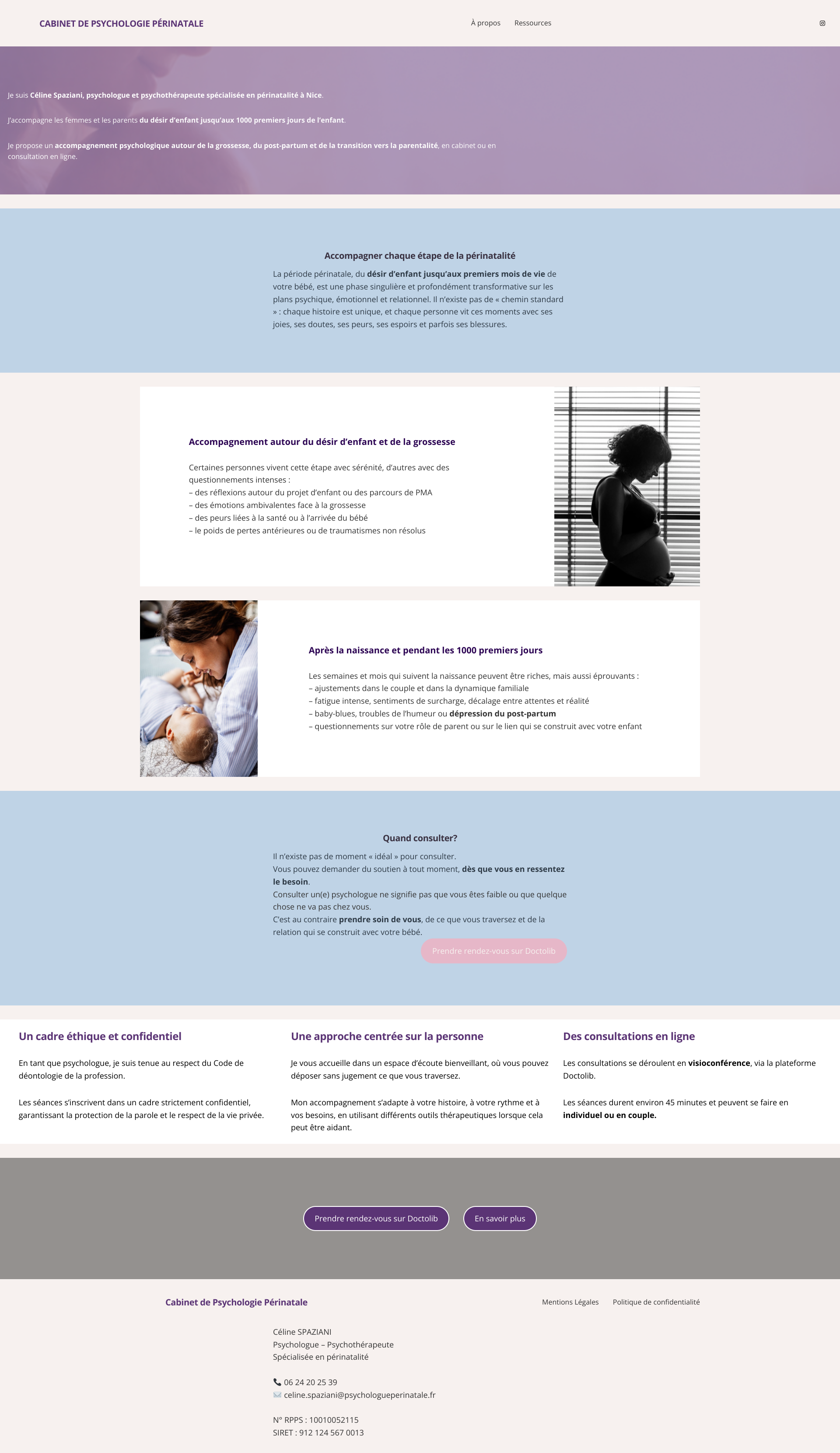 Aperçu du site