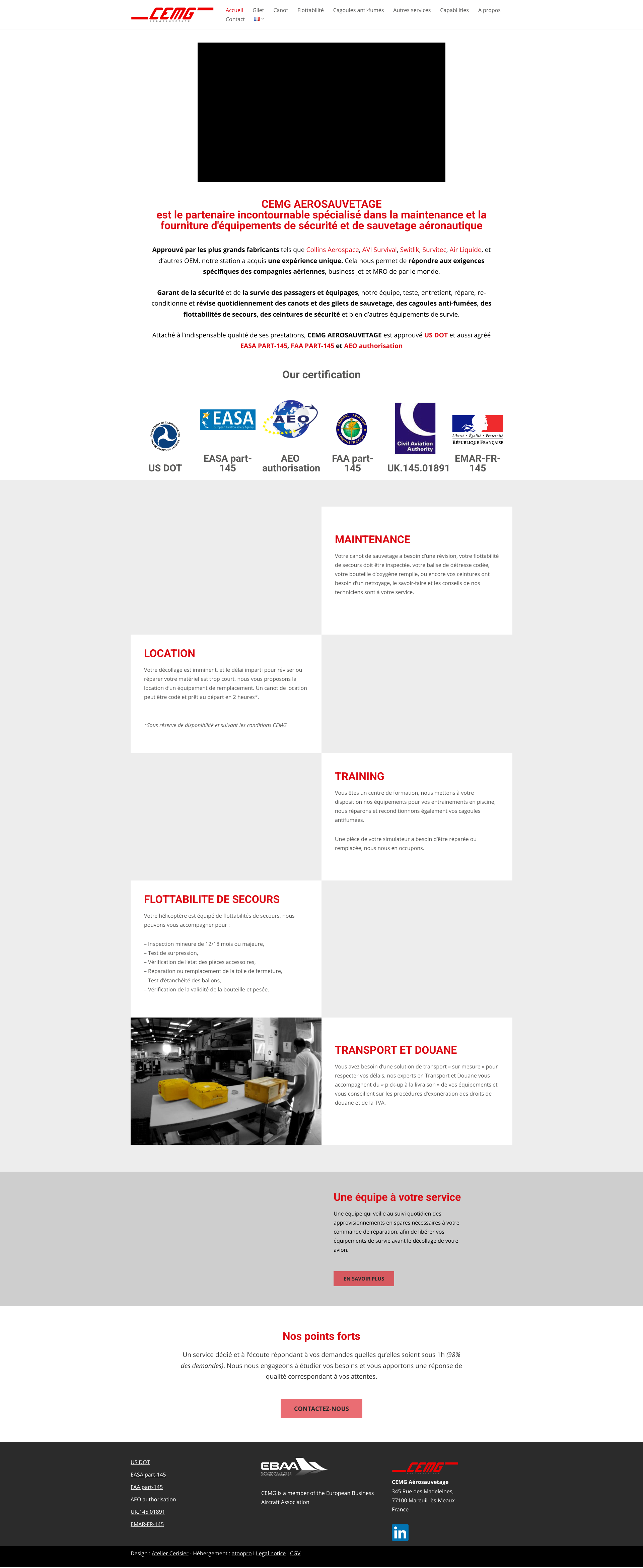 Aperçu du site
