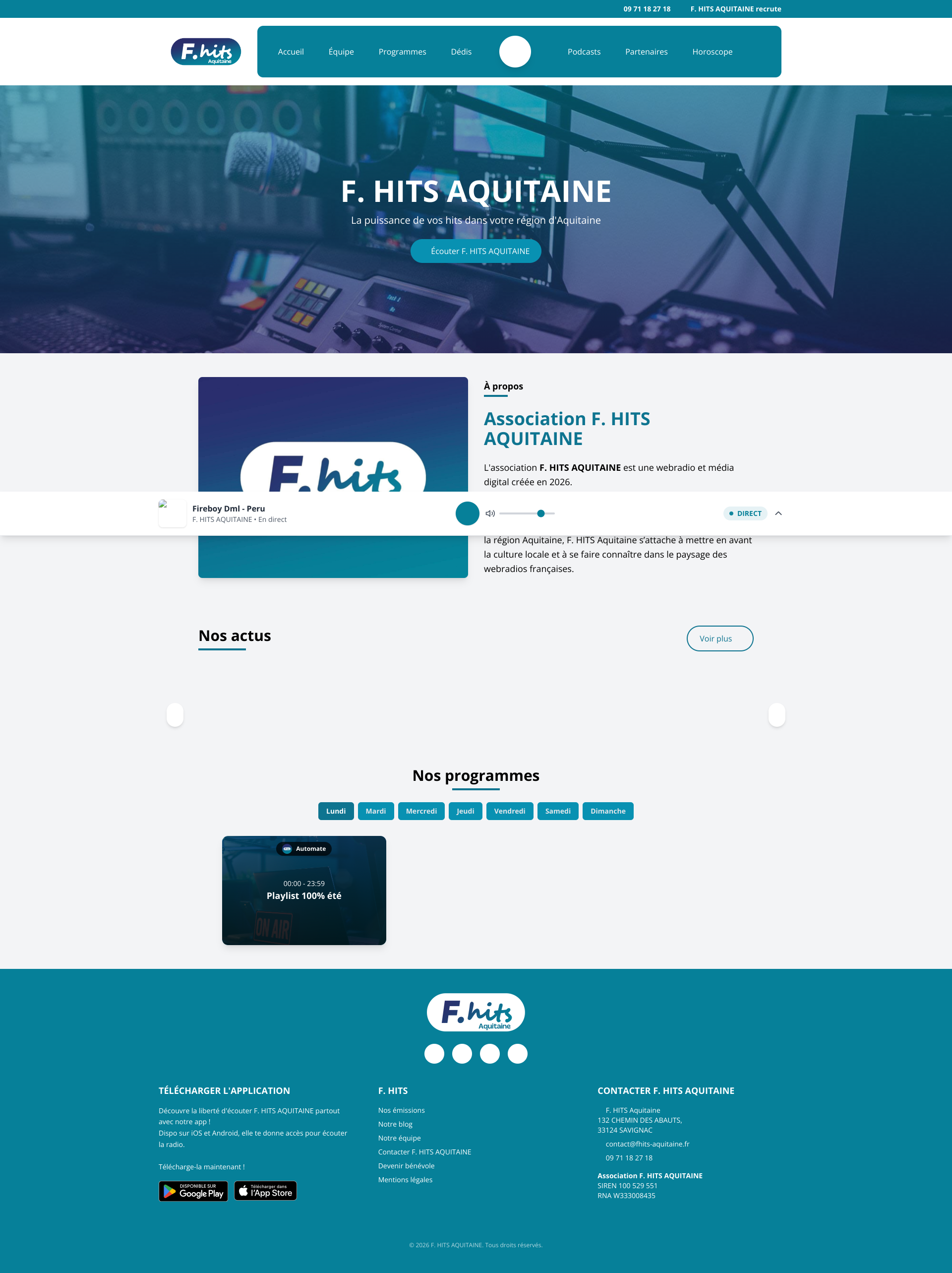 Aperçu du site