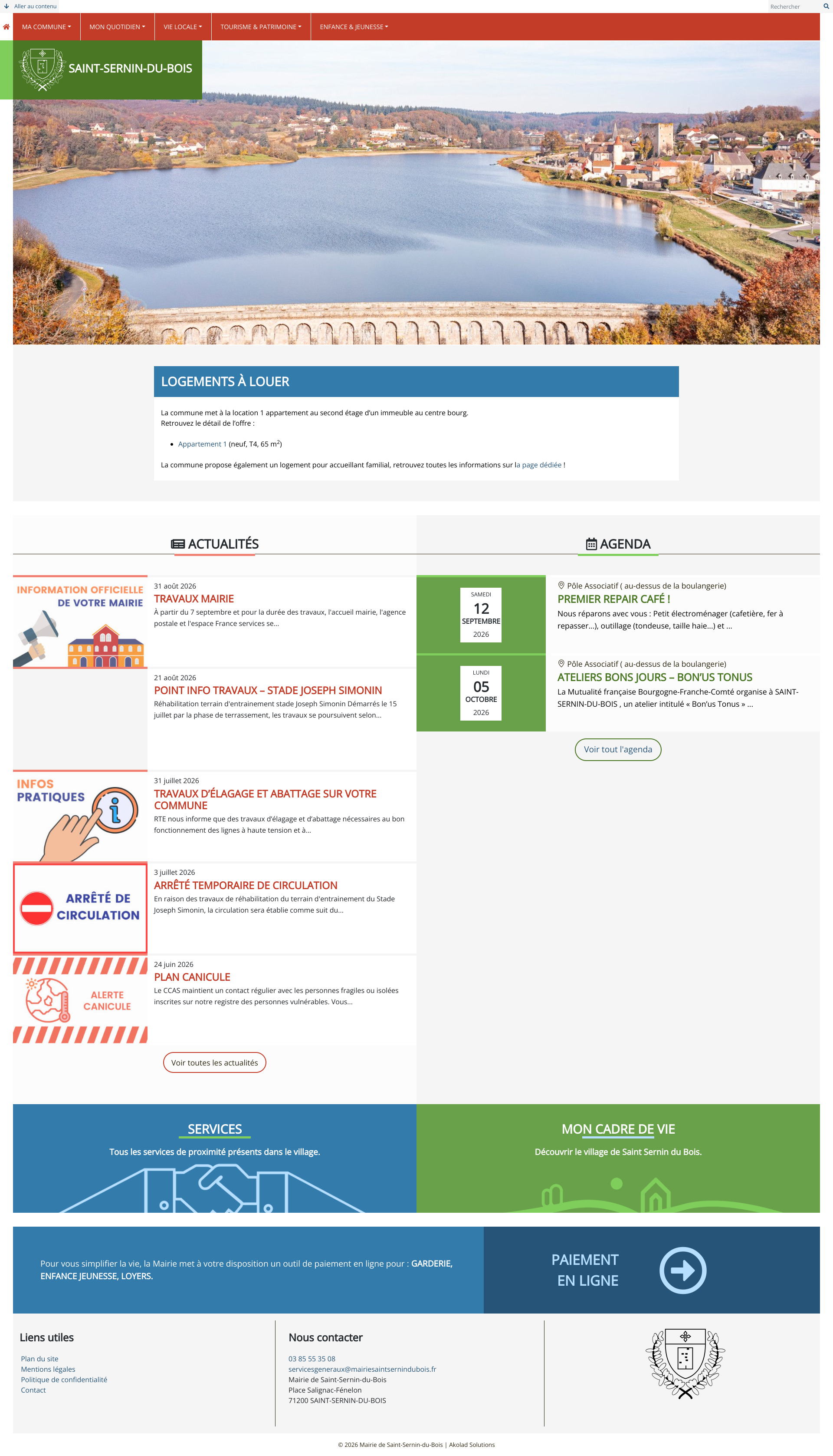 Aperçu du site
