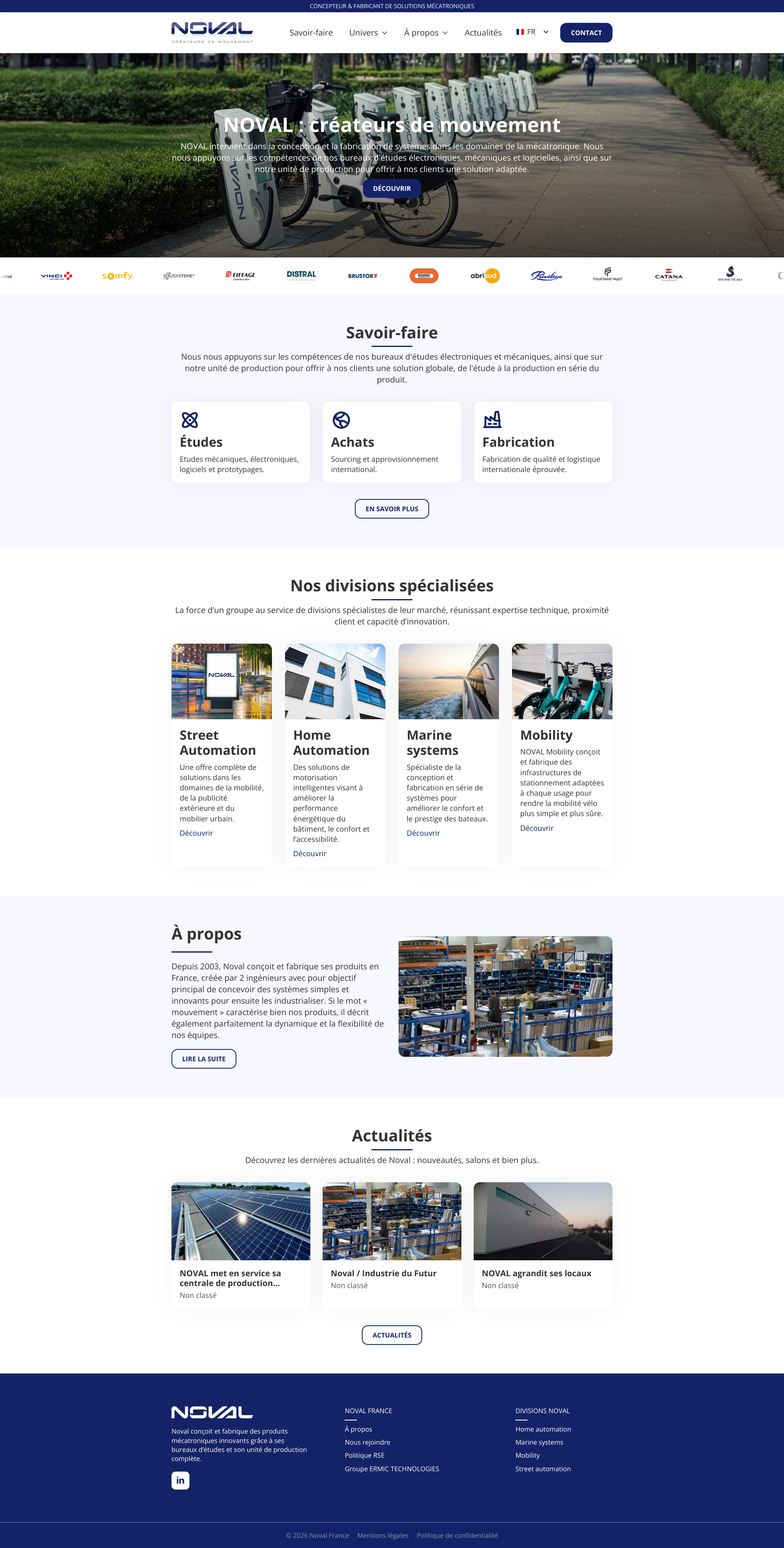 Aperçu du site