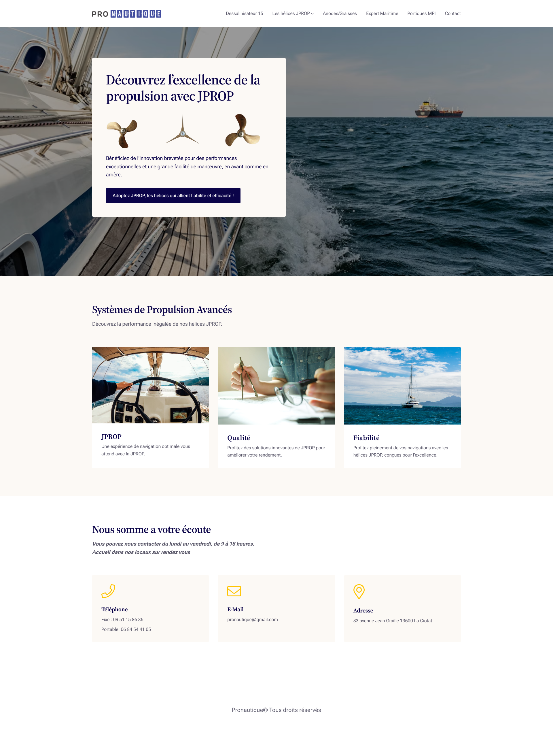 Aperçu du site