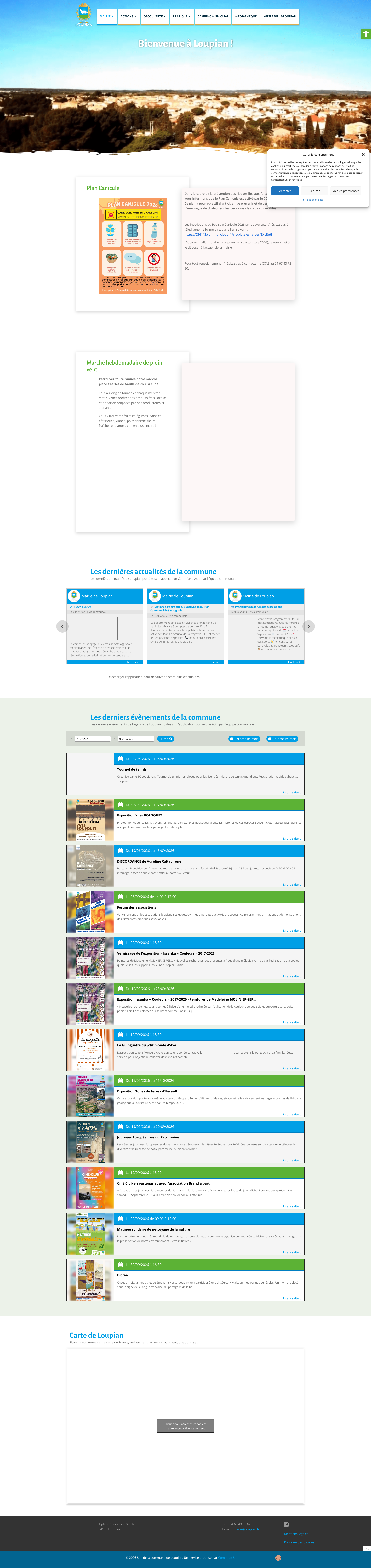 Aperçu du site