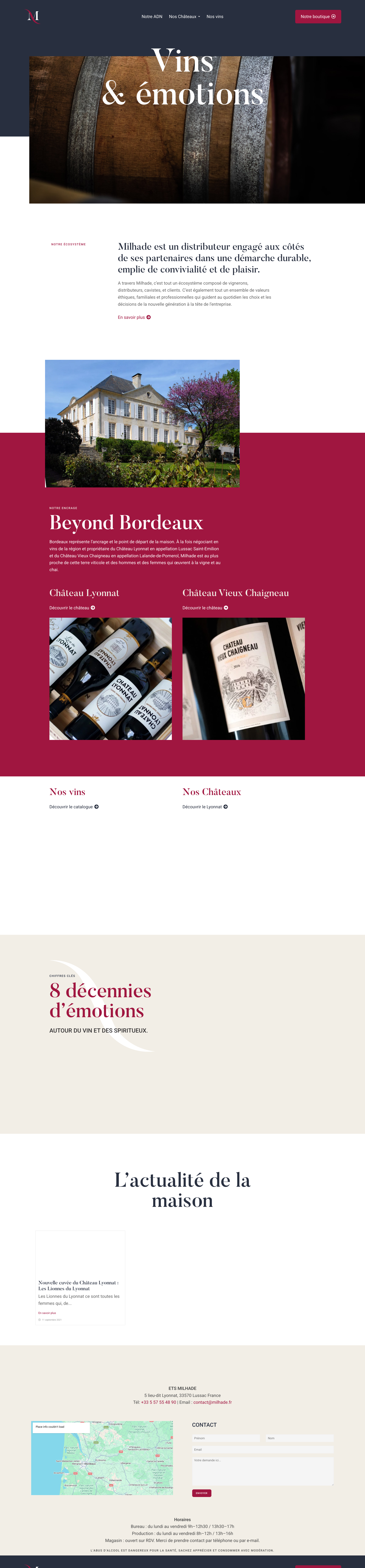 Aperçu du site