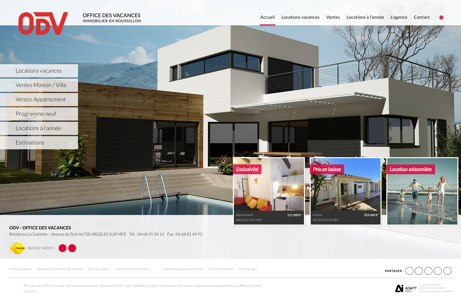 Aperçu du site