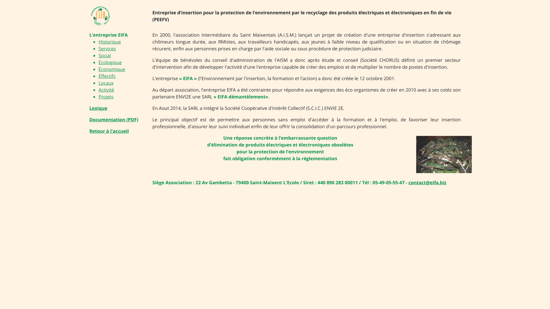Aperçu du site