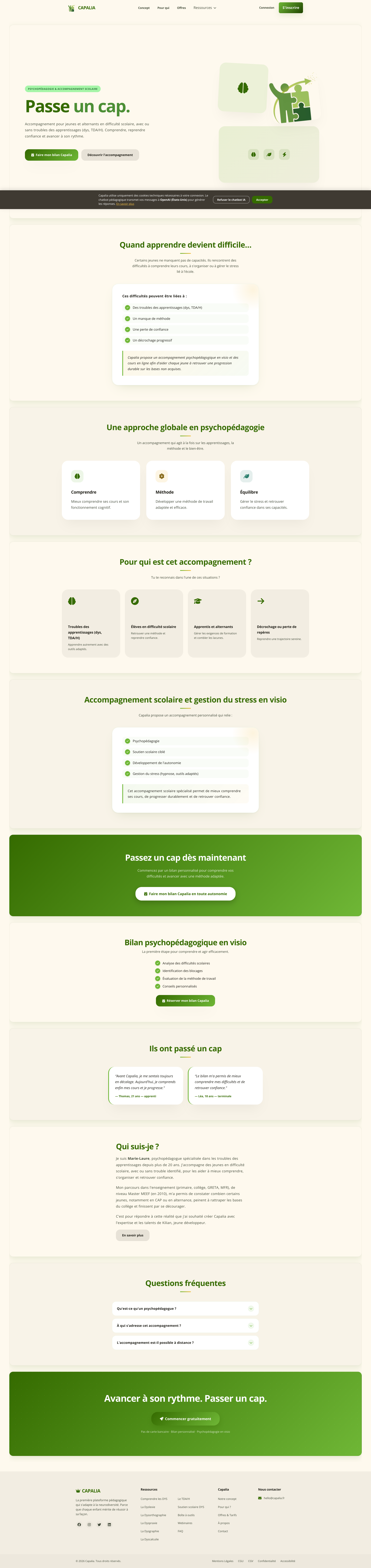 Aperçu du site